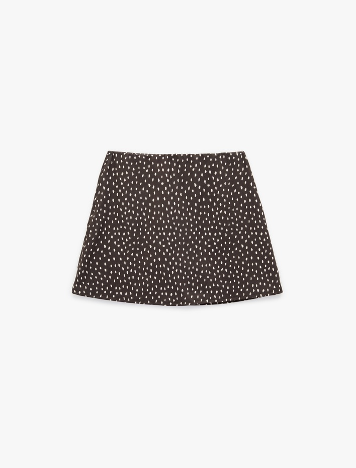  Slim Fit Yüksek Bel Şort Etek