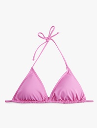 Boyundan Bağlamalı Üçgen Bikini Üstü