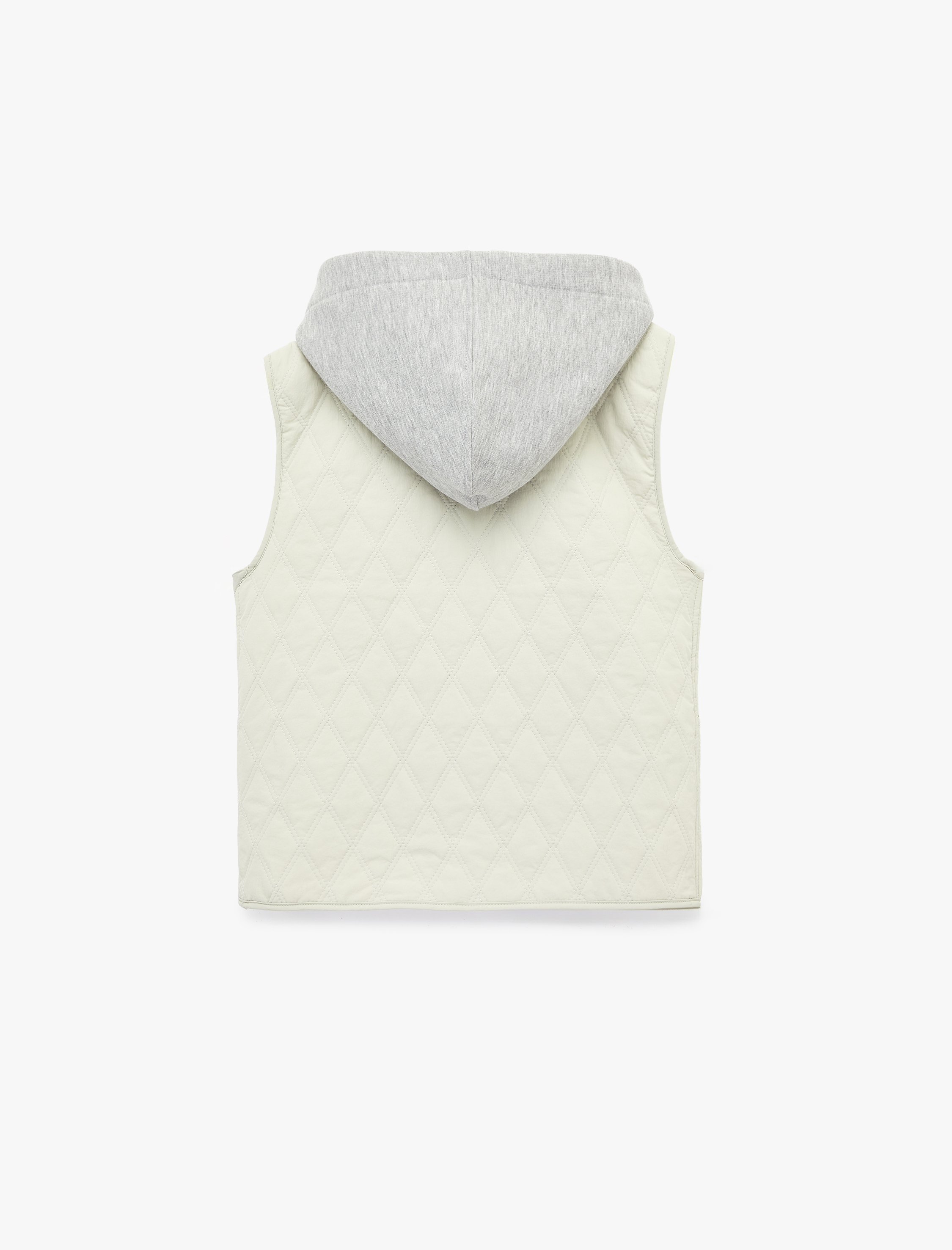   Kapüşonlu Çıt Çıt Düğme Detaylı Kolsuz Yelek