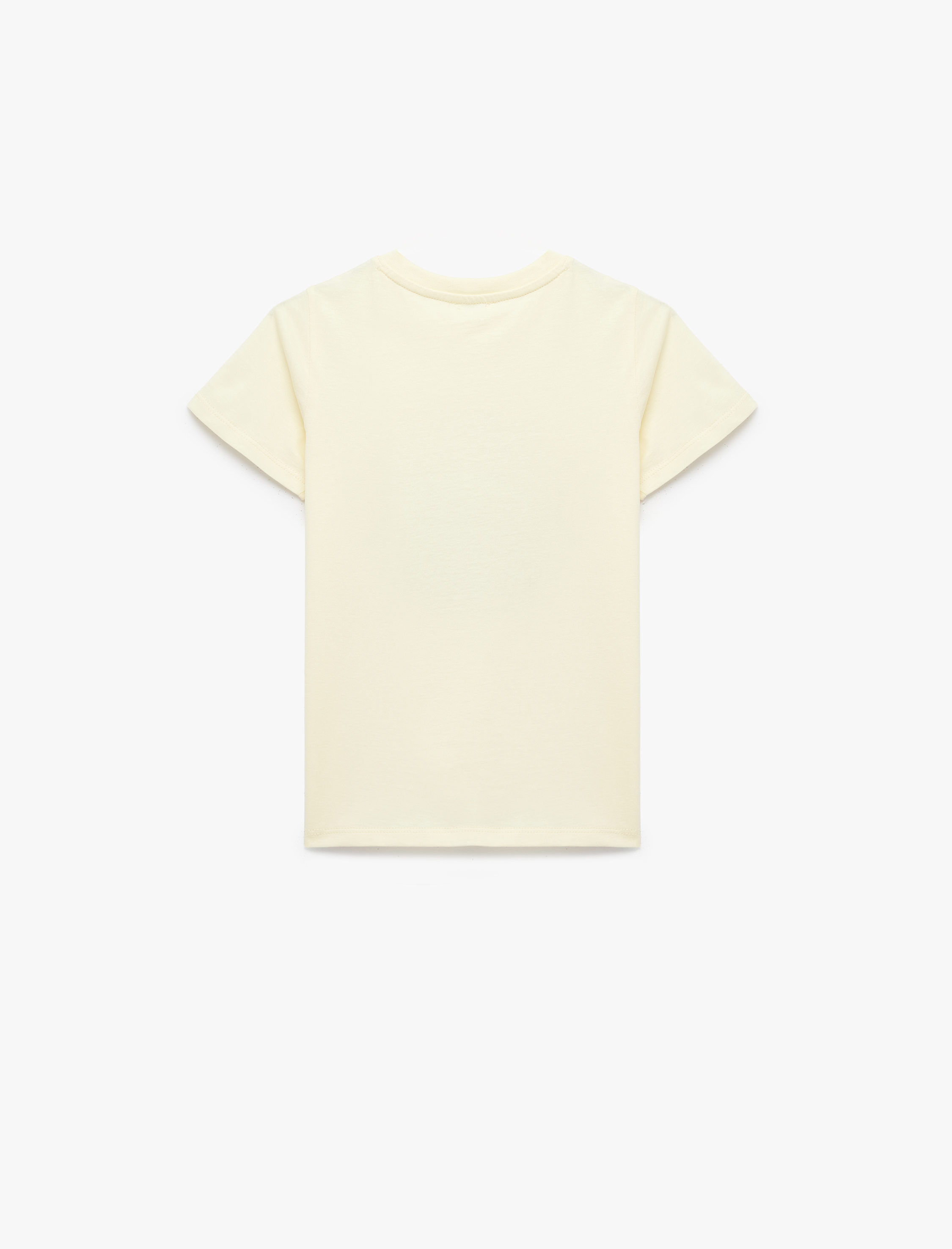  Kız Çocuk Pamuklu Kısa Kollu Bisiklet Yaka Köpek Baskılı Tişört