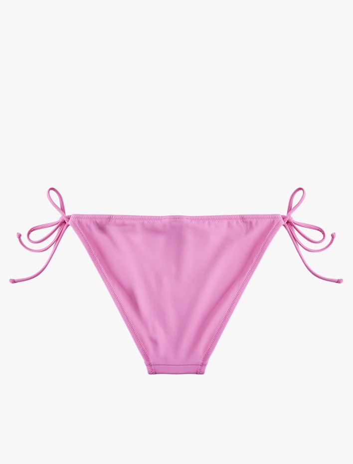  Mat Kumaş Yanları Bağlamalı İpli Bikini Altı