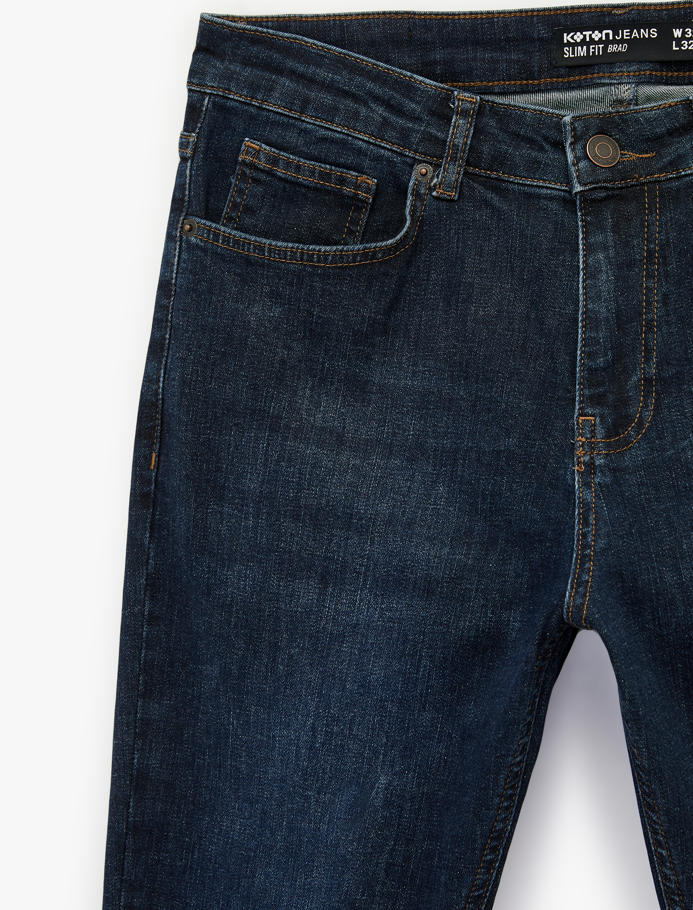   Pamuklu Normal Bel Slim Fit Jean Pantolon - Brad Jean