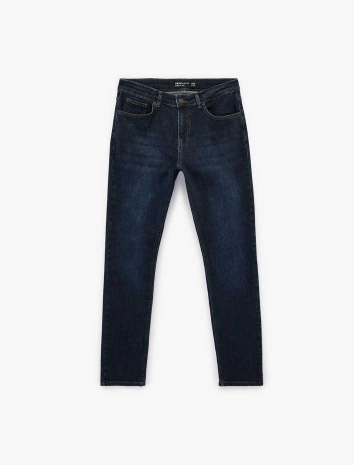  Pamuklu Normal Bel Slim Fit Jean Pantolon - Brad Jean