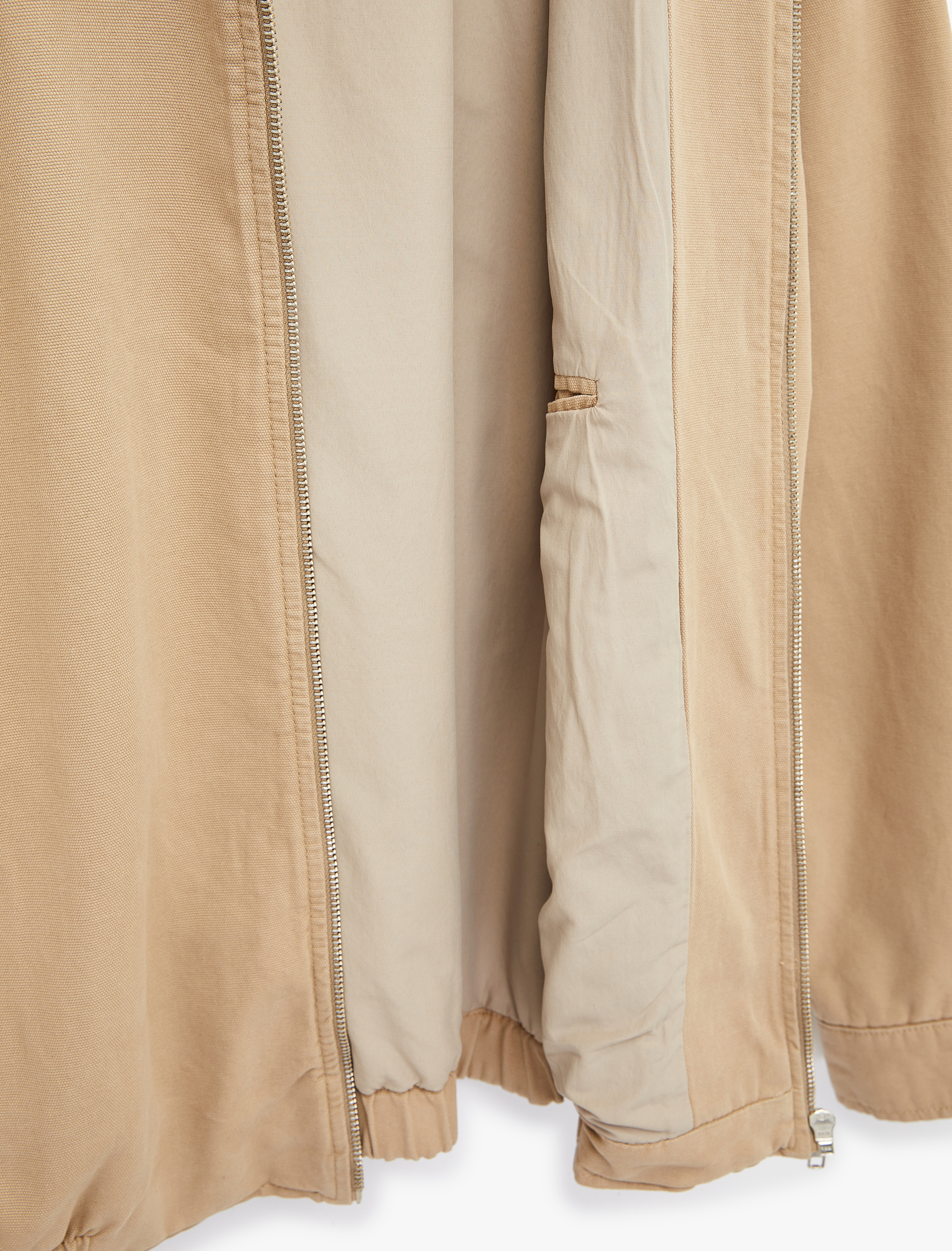   Gömlek Yaka Cepli Pamuklu Fermuarlı Jean Ceket