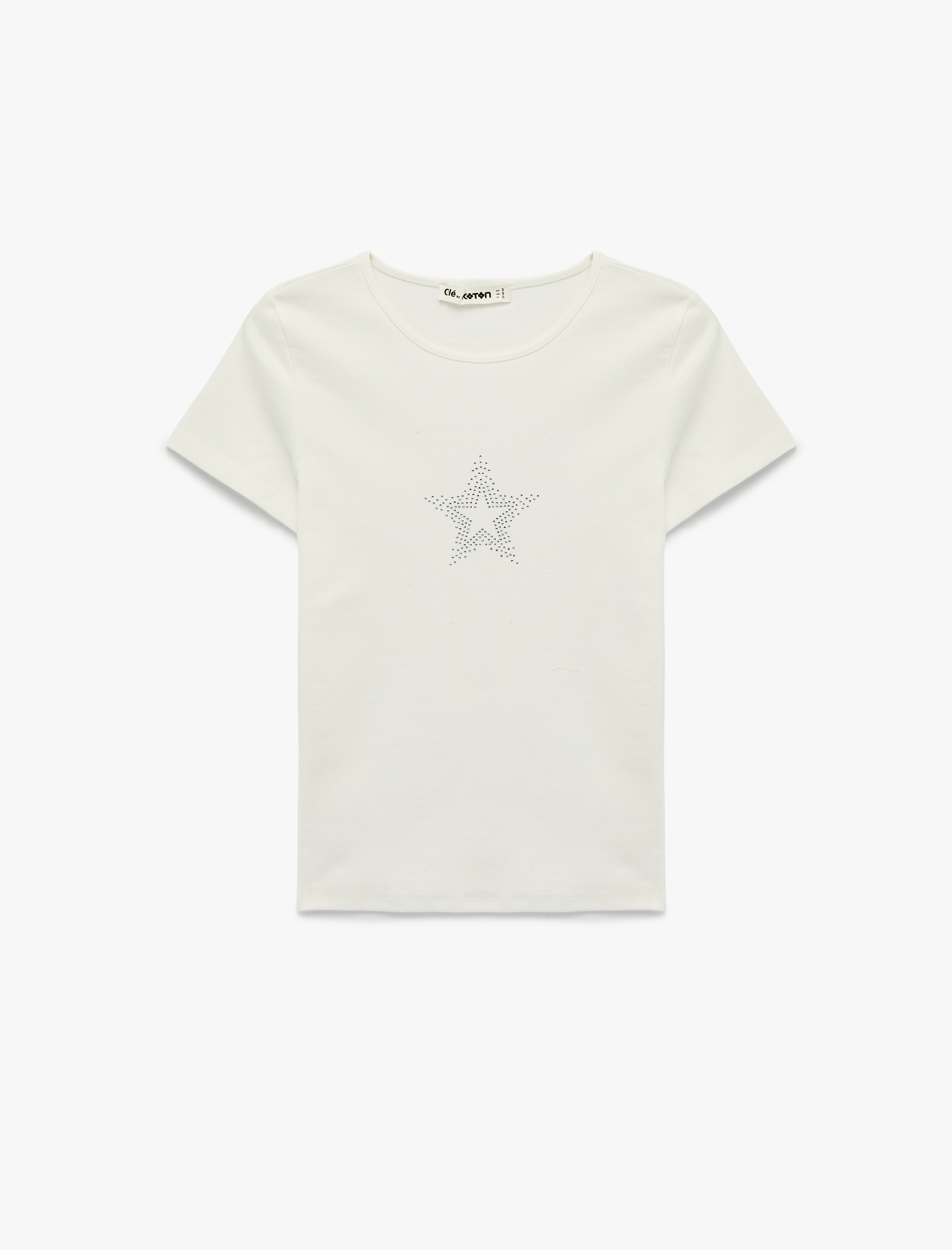   Slim Fit Kısa Kollu Bisiklet Yaka Baskılı Pamuklu Tişört