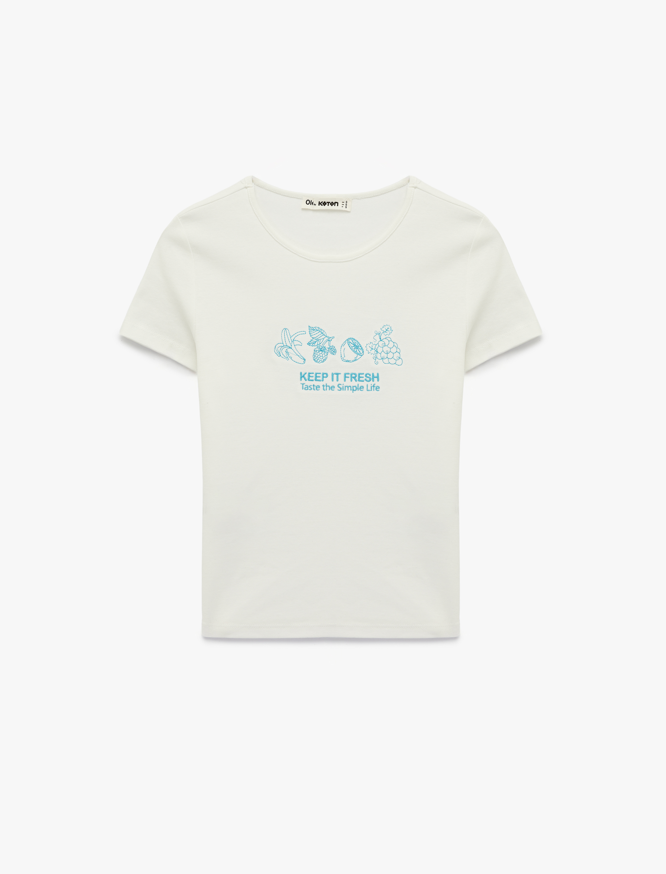   Pamuklu Slim Fit Kısa Kollu Bisiklet Yaka Tişört