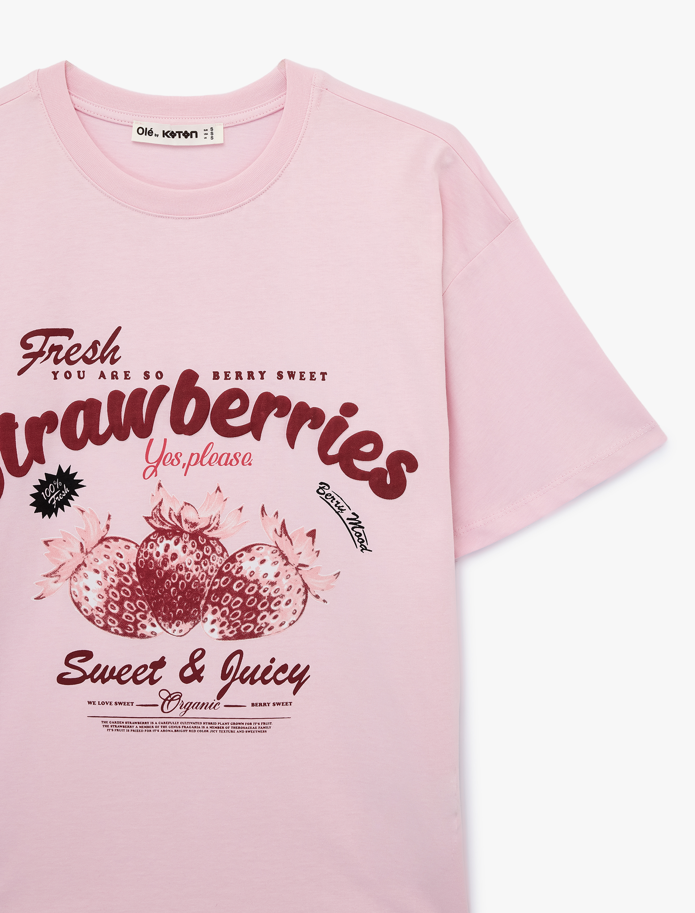   Pamuklu Kısa Kollu Baskılı Bisiklet Yaka Tişört