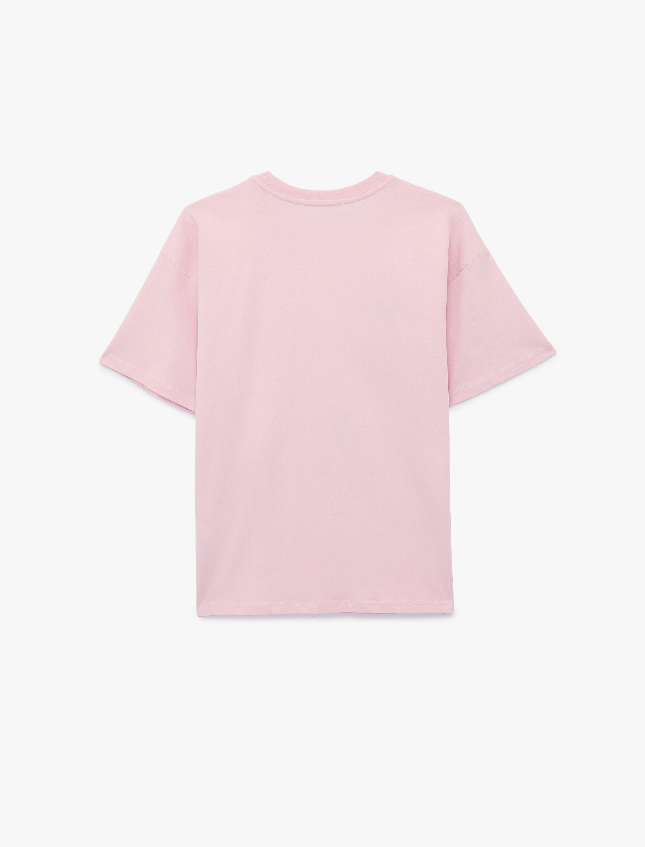   Pamuklu Kısa Kollu Baskılı Bisiklet Yaka Tişört