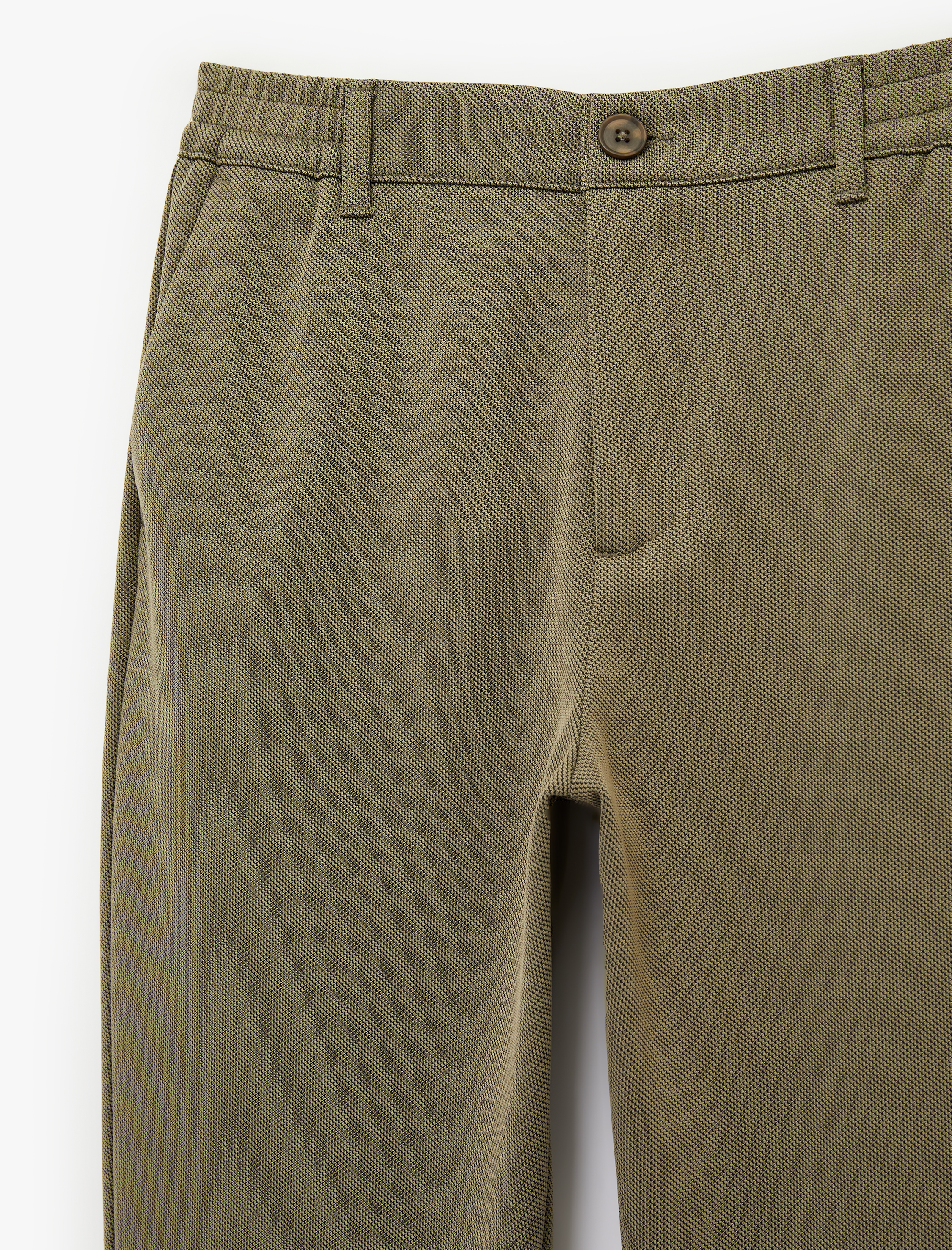   Regular Fit Düğmeli Cepli Duble Paça Pantolon