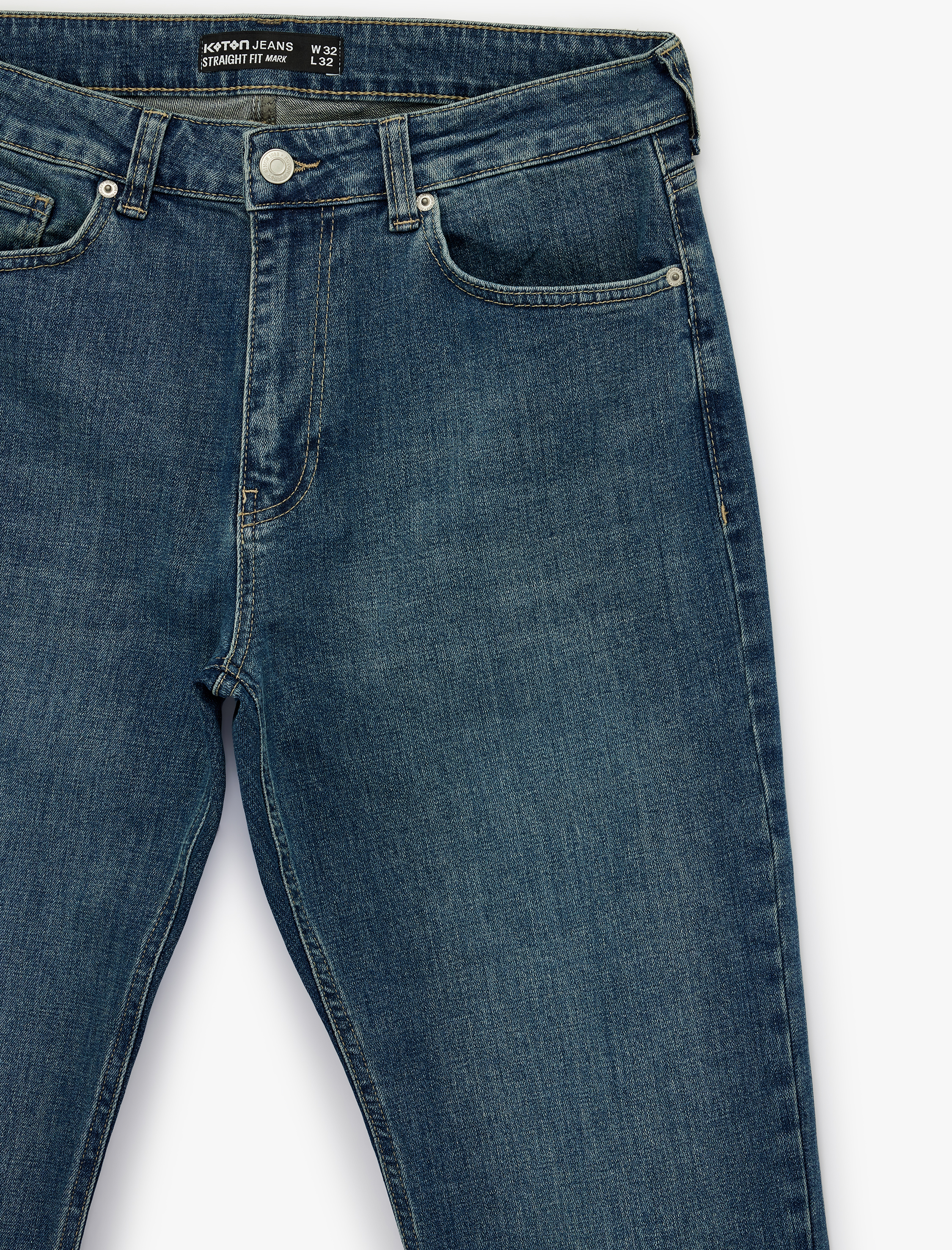   Pamuklu Normal Bel Straight Fit Jean Pantolon - Mark Jean