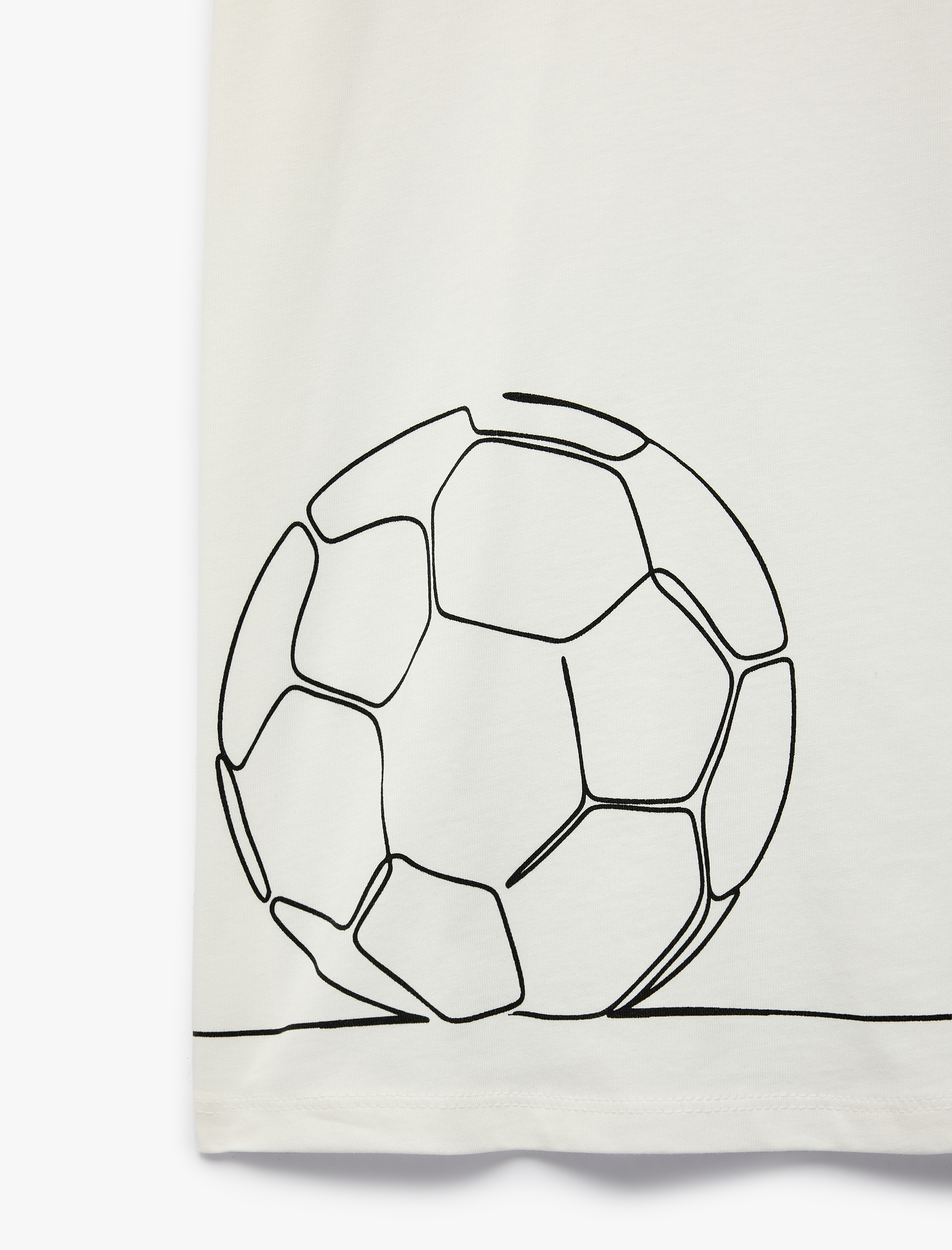  Erkek Çocuk Pamuklu Bisiklet Yaka Kısa Kollu Futbol Temalı Baskılı Tişört