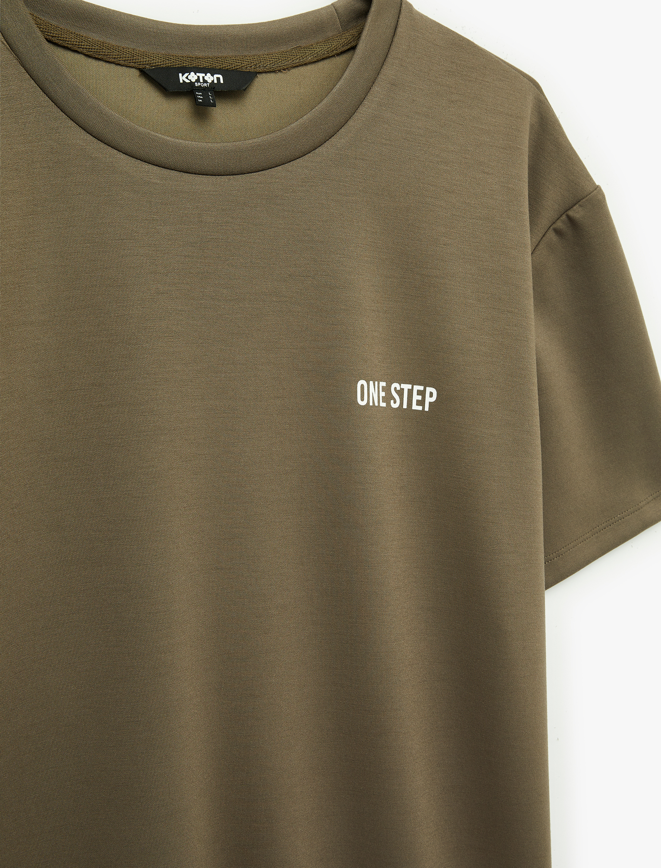   Kısa Kollu Bisiklet Yaka Viskon Karışımlı Rahat Kalıp Baskılı Spor Tişört