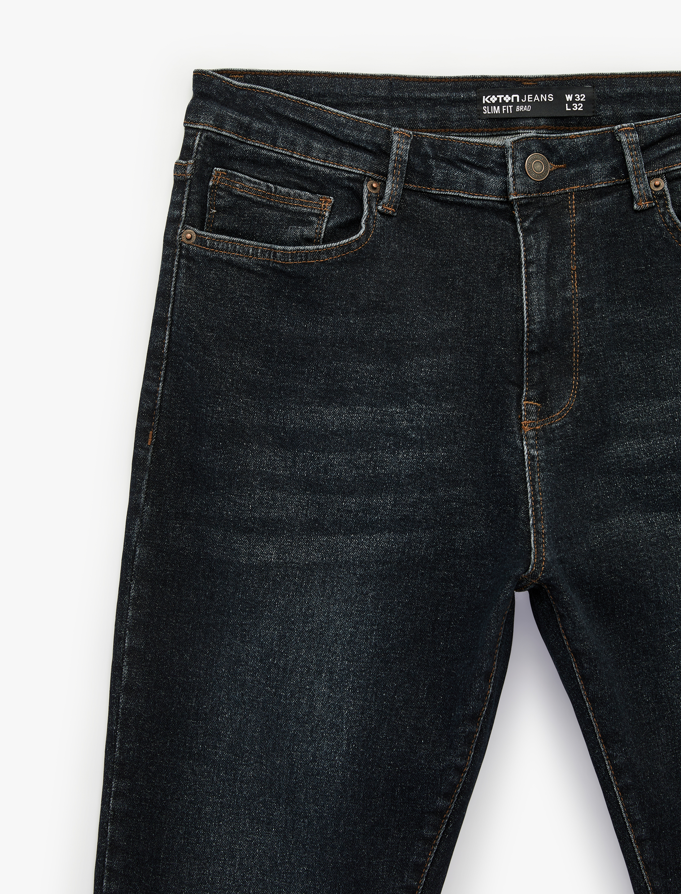   Normal Bel Pamuklu Slim Fit Jean Pantolon - Brad Jean