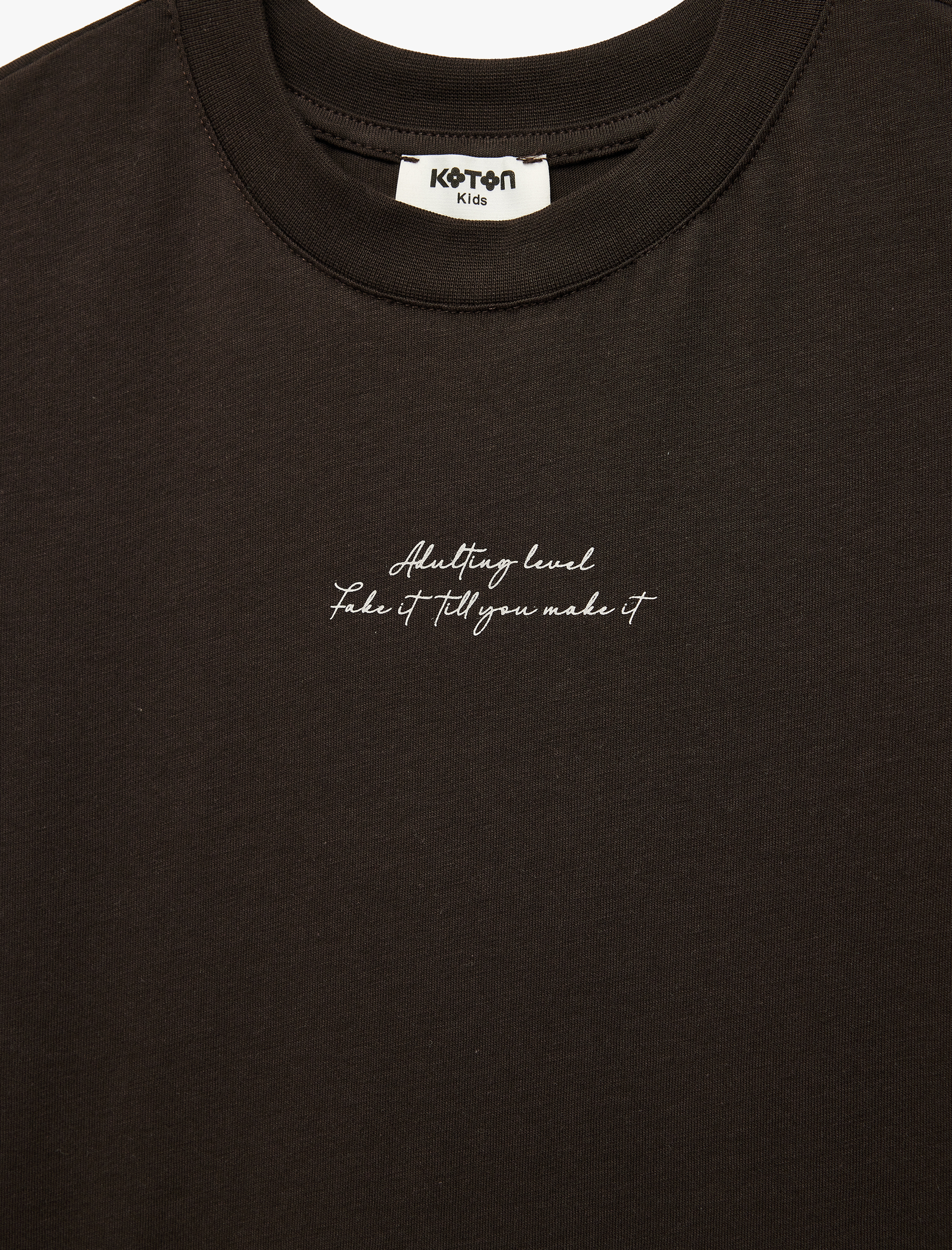  Erkek Çocuk Pamuklu Bisiklet Yaka Kısa Kollu Baskı Detaylı Tişört