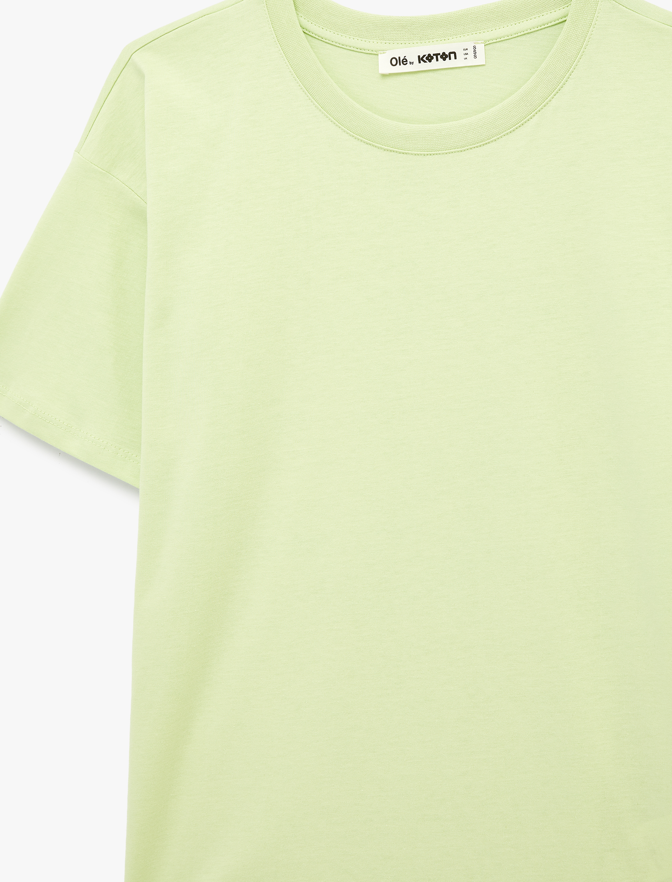   Rahat Kalıp Kısa Kollu Bisiklet Yaka Pamuklu Basic Tişört