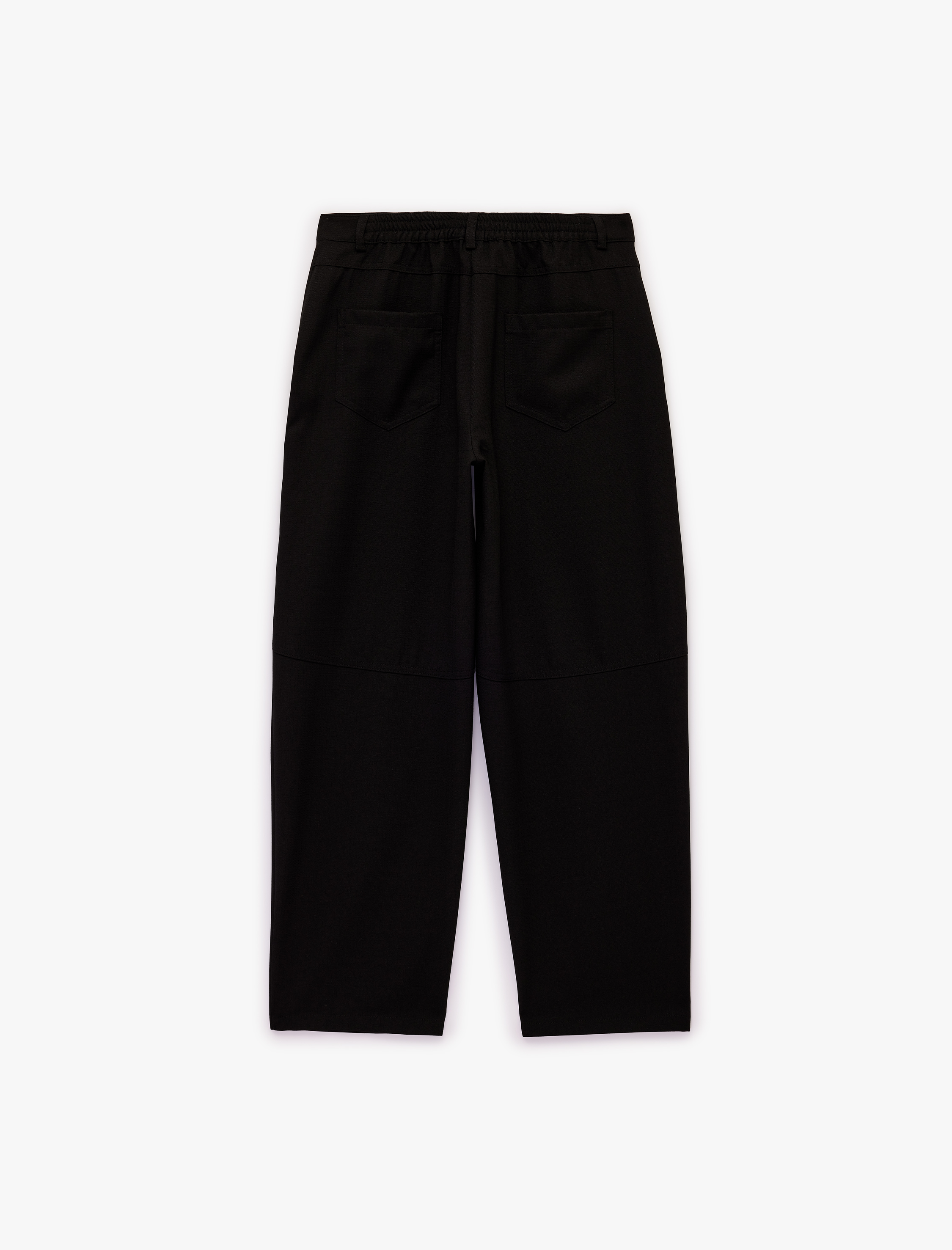   Armürlü Barrel Fit Kumaş Pantolon