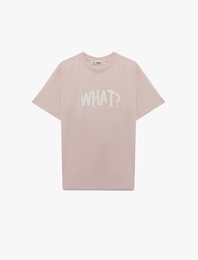 Rahat Kalıp Kısa Kollu Baskılı Pamuklu Tişört