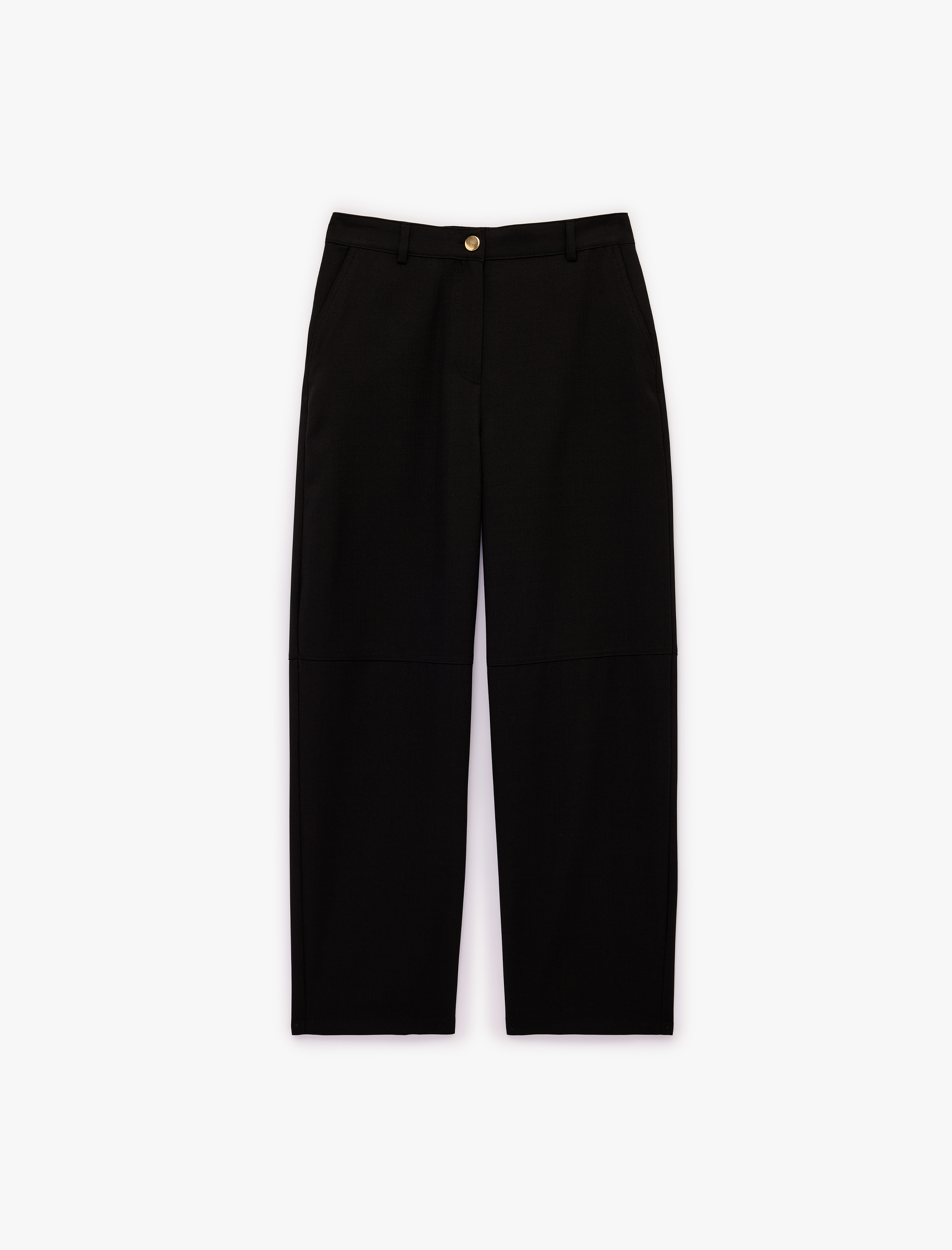   Armürlü Barrel Fit Kumaş Pantolon