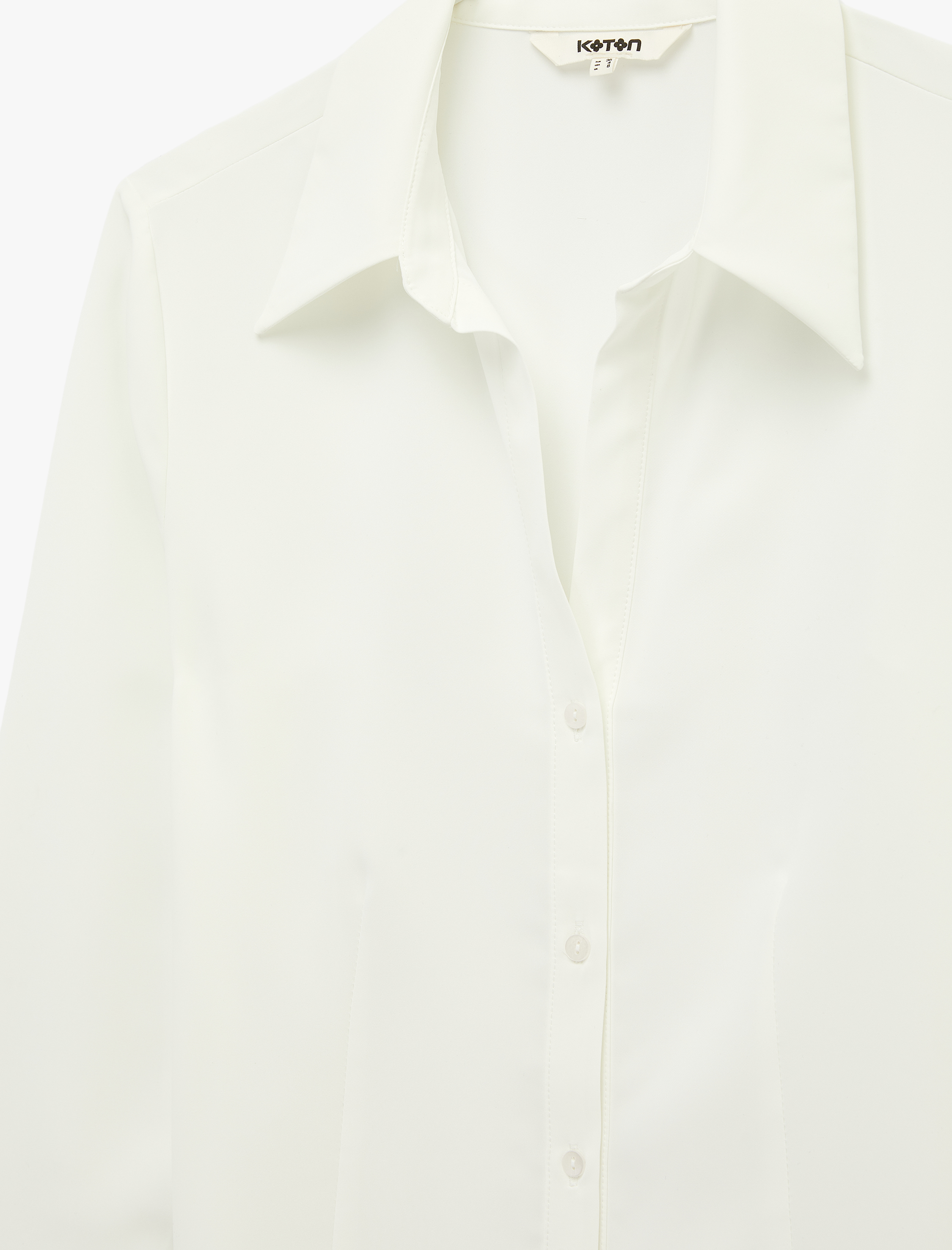   Slim Fit Uzun Kollu Düğmeli Saten Gömlek