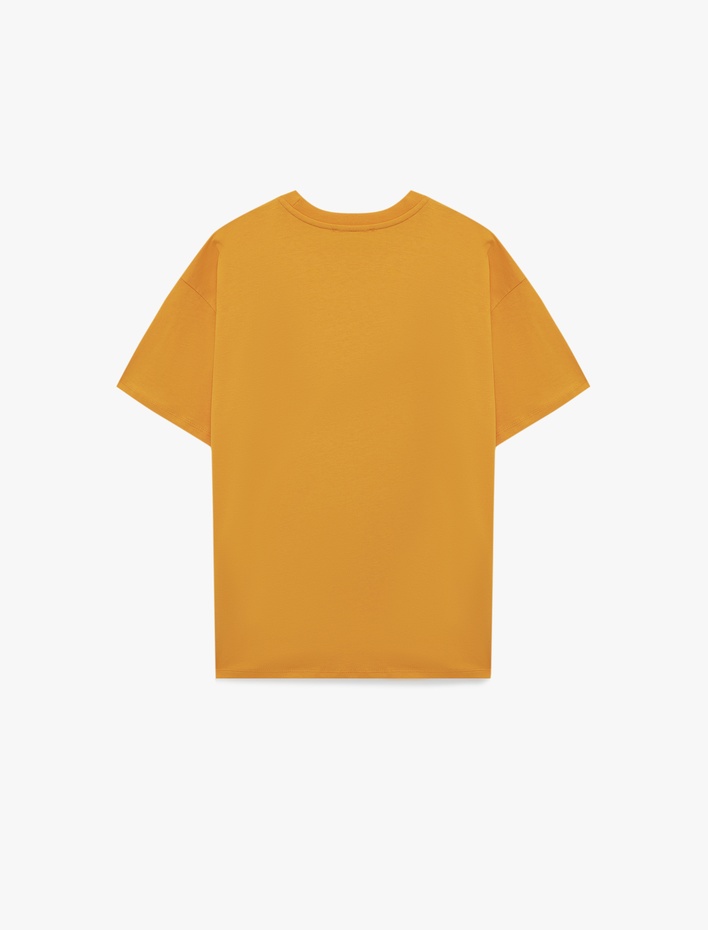  Rahat Kalıp Kısa Kollu Bisiklet Yaka Pamuklu Basic Tişört