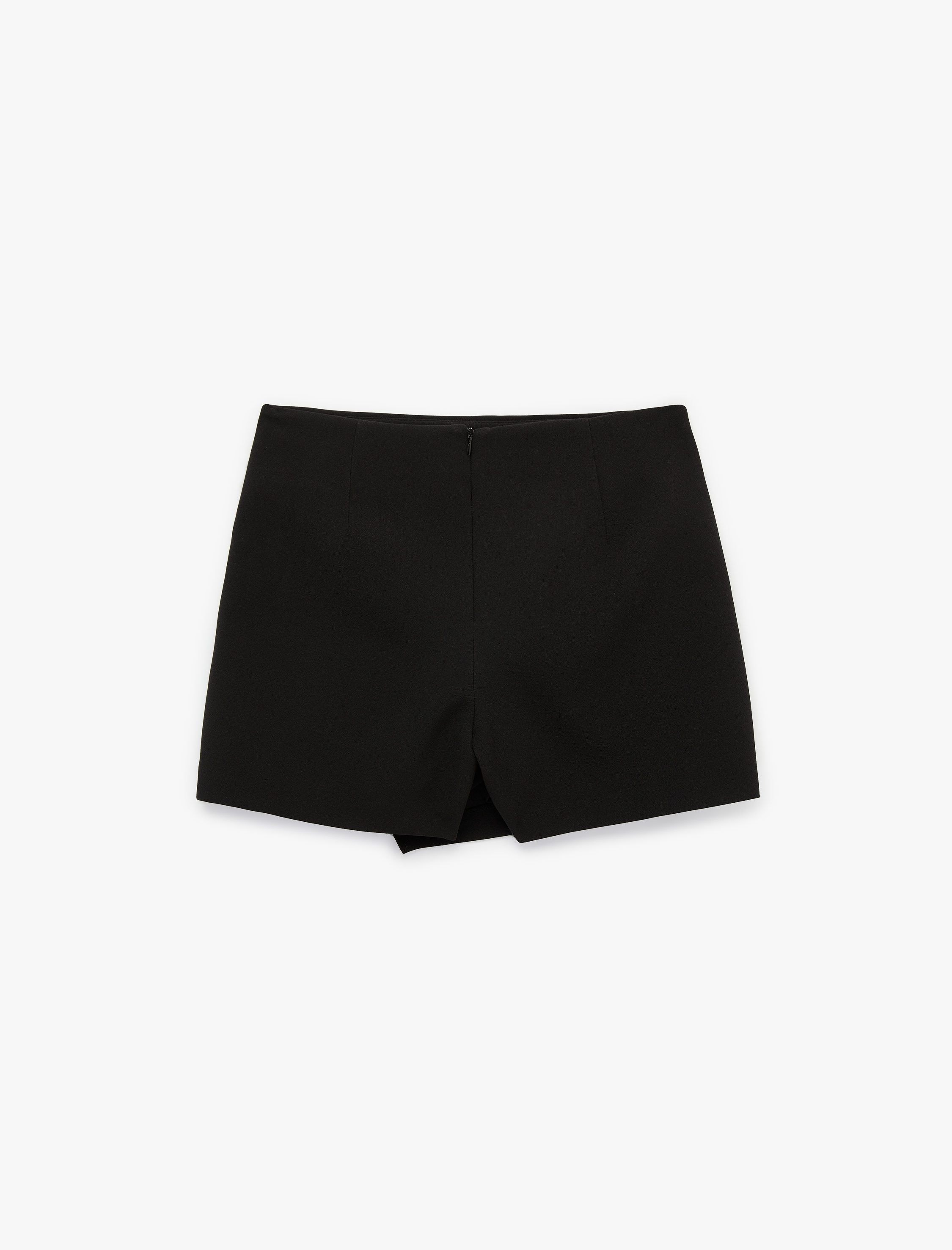   Drape Detaylı Mini Kruvaze Şort Etek