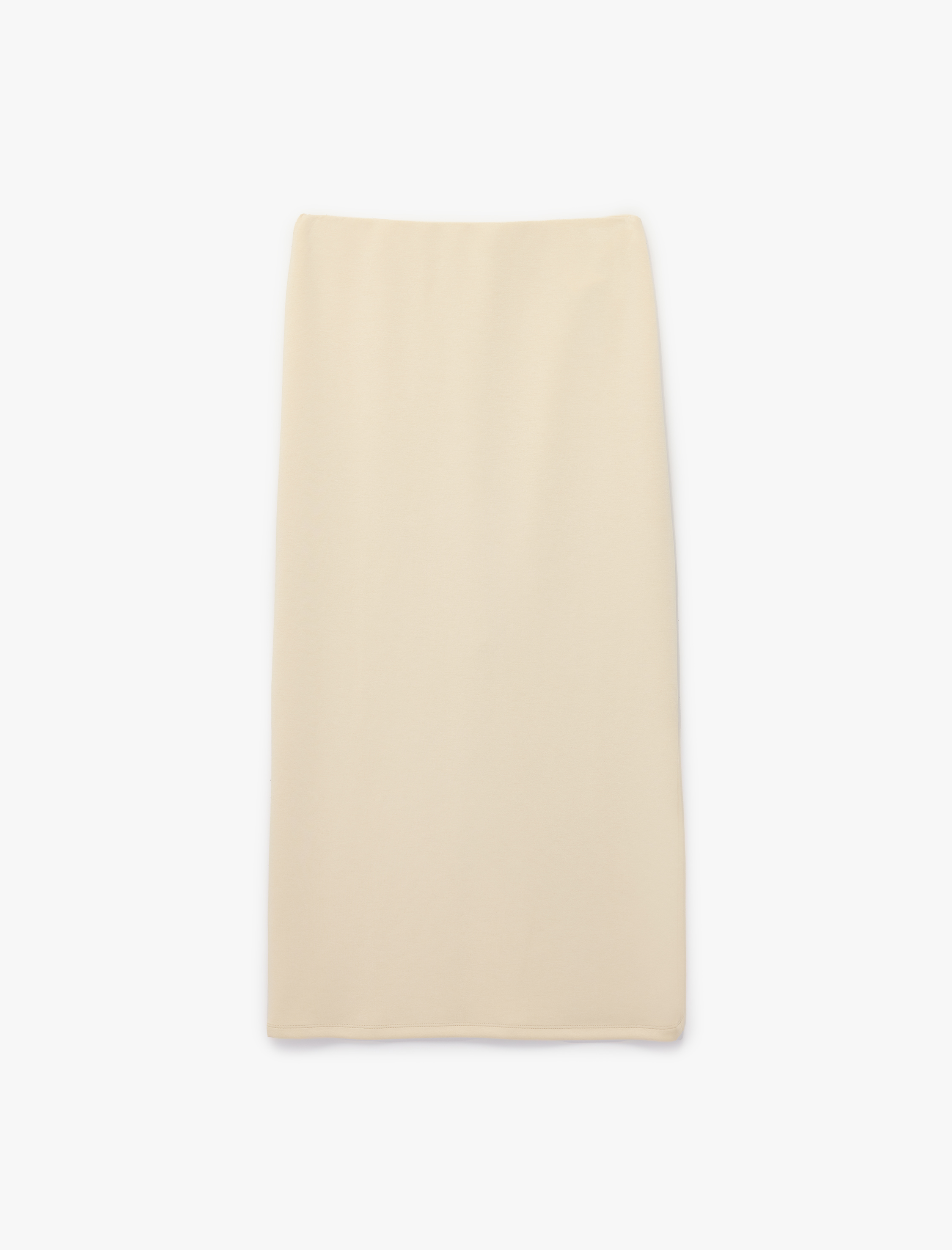   Modal Kumaş Slim Fit Yırtmaçlı Midi Kalem Etek