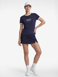 Yırtmaç Detaylı Slim Fit Mini Şort Etek