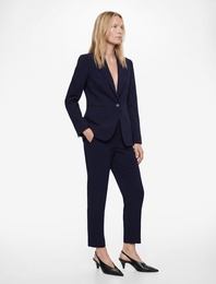 Normal Bel Düz Paça Kemer Detaylı Slim Fit Cigarette Pantolon