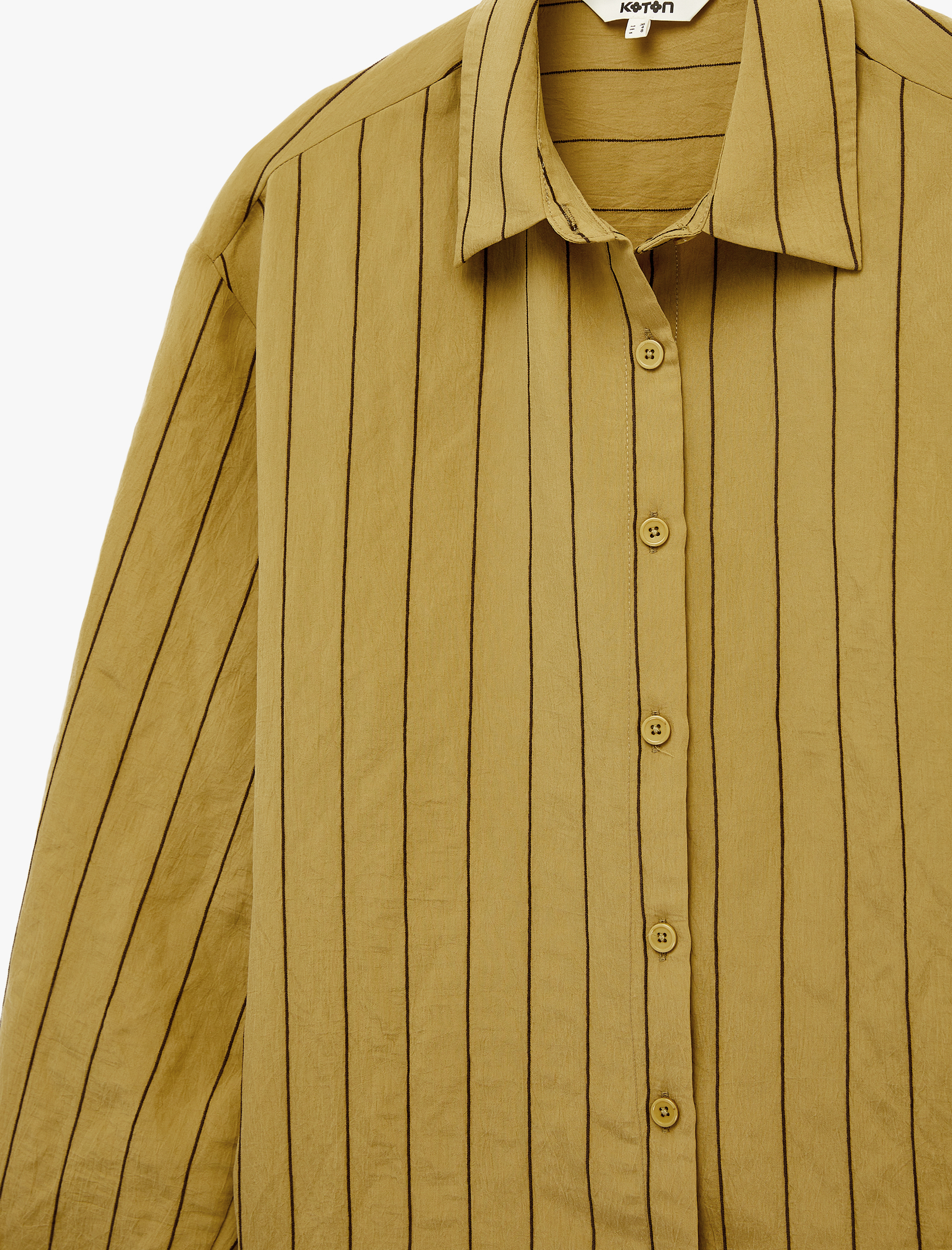 Modal Kumaş Regular Fit Uzun Kollu Çizgili Gömlek - Görsel 5