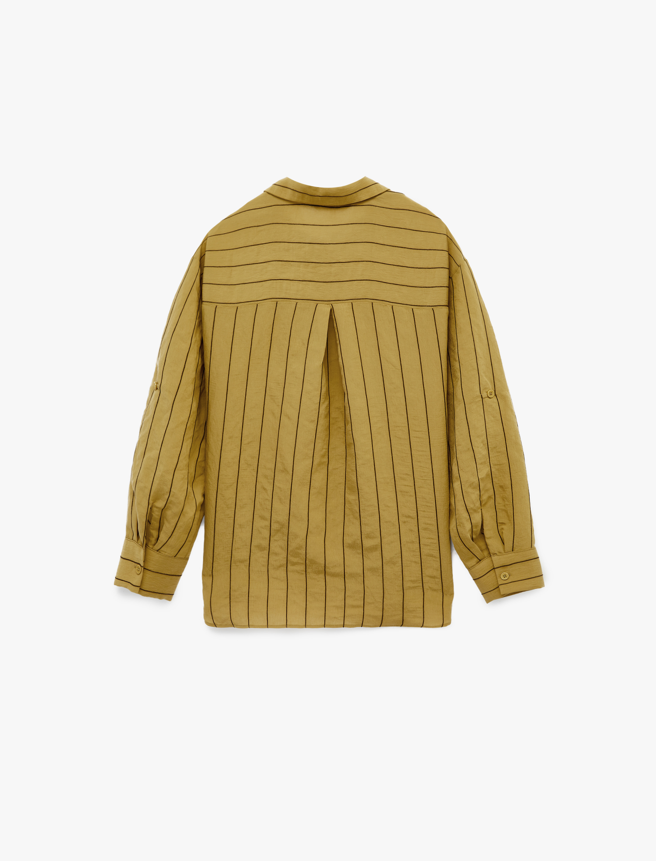 Modal Kumaş Regular Fit Uzun Kollu Çizgili Gömlek - Görsel 4