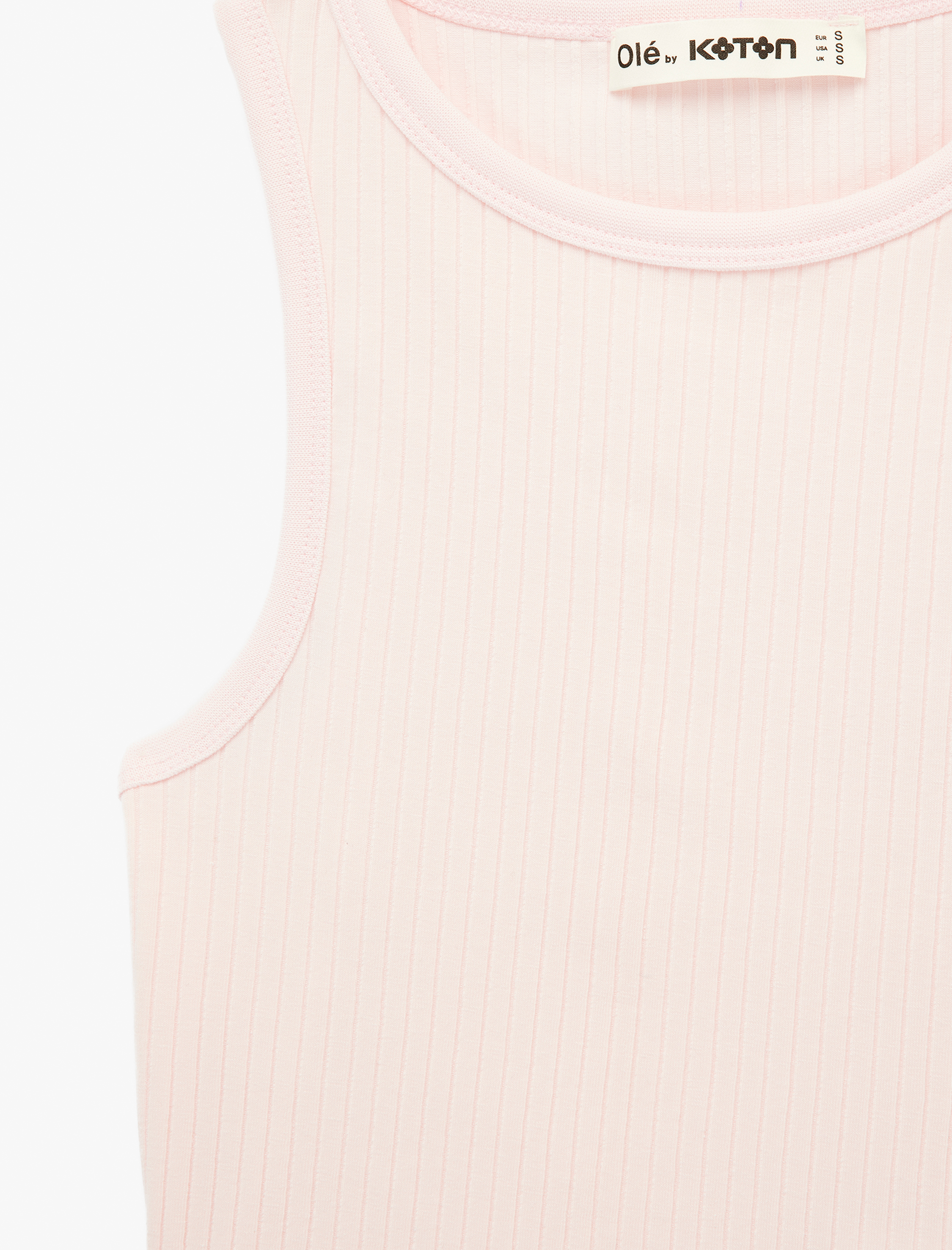   Pamuklu Kaşkorse Kolsuz Bisiklet Yaka Bluz