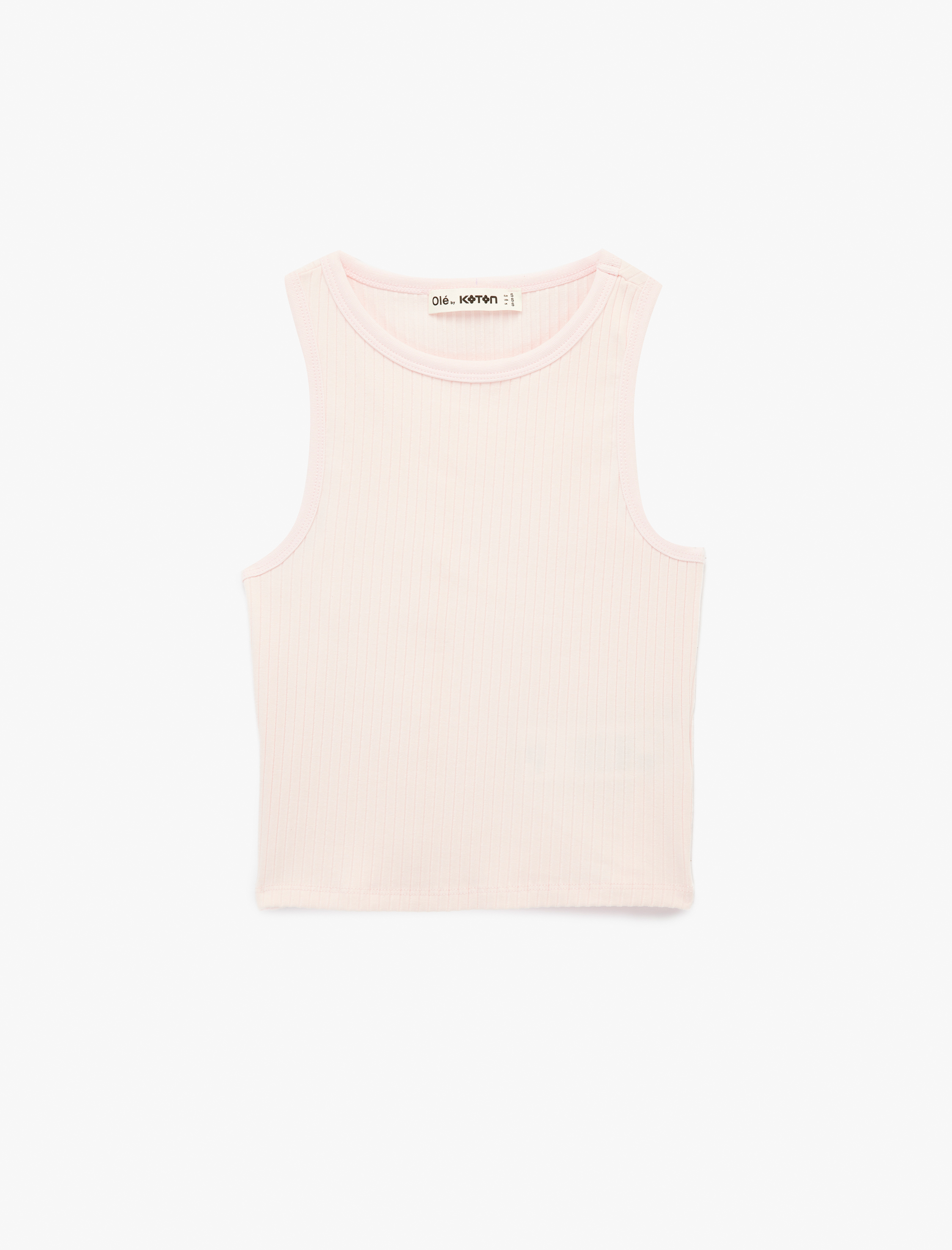   Pamuklu Kaşkorse Kolsuz Bisiklet Yaka Bluz