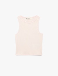 Pamuklu Kaşkorse Kolsuz Bisiklet Yaka Bluz