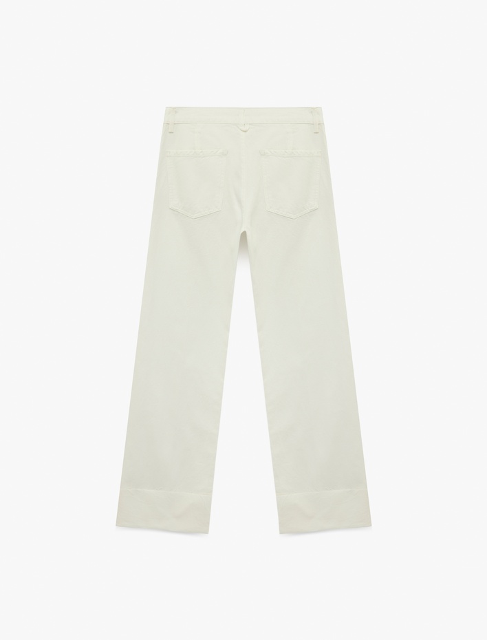  Standart Bel Nervürlü Duble Paça Pantolon - Straight Fit Jean