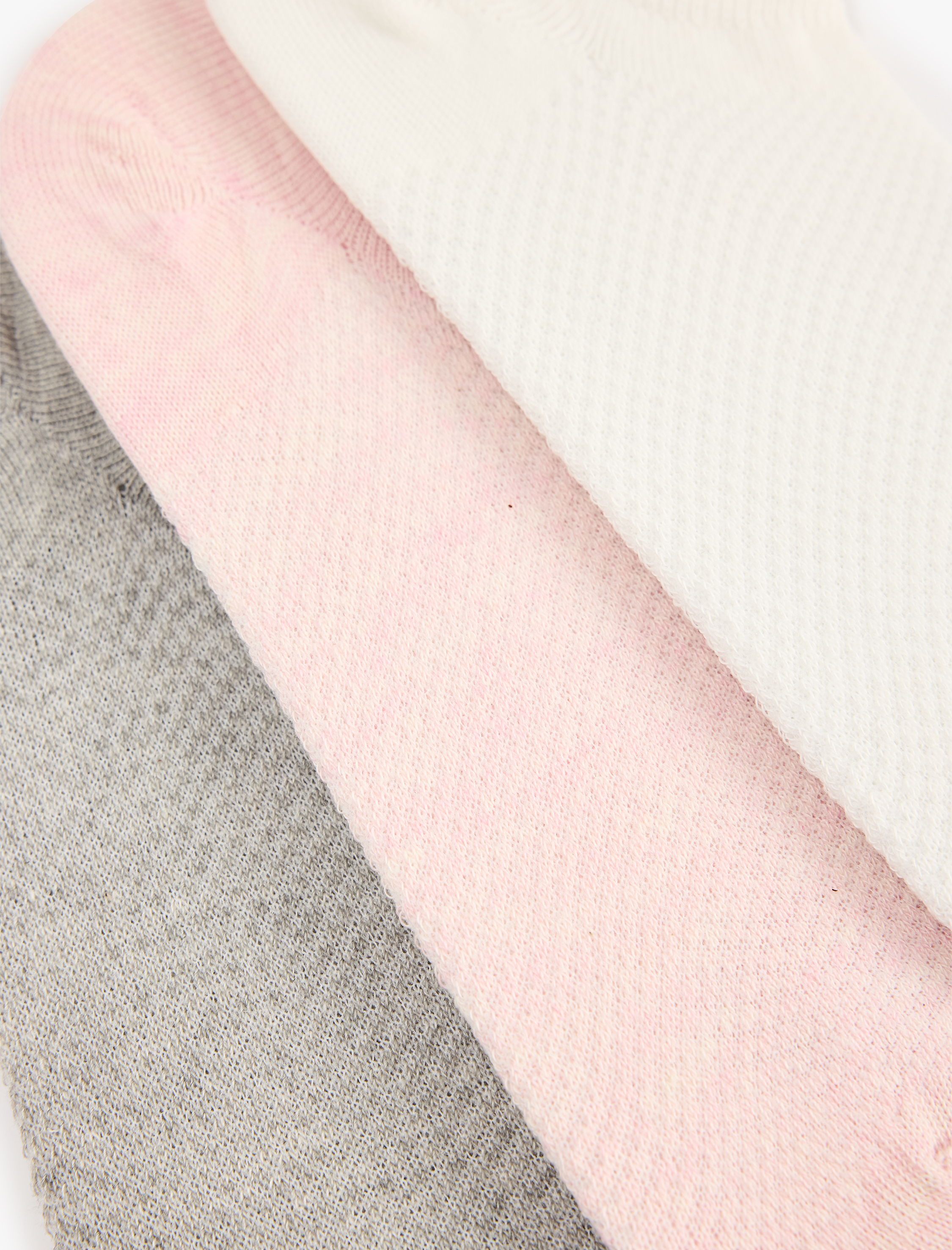  Kadın 3'lü Pamuklu Görünmez Çorap Seti