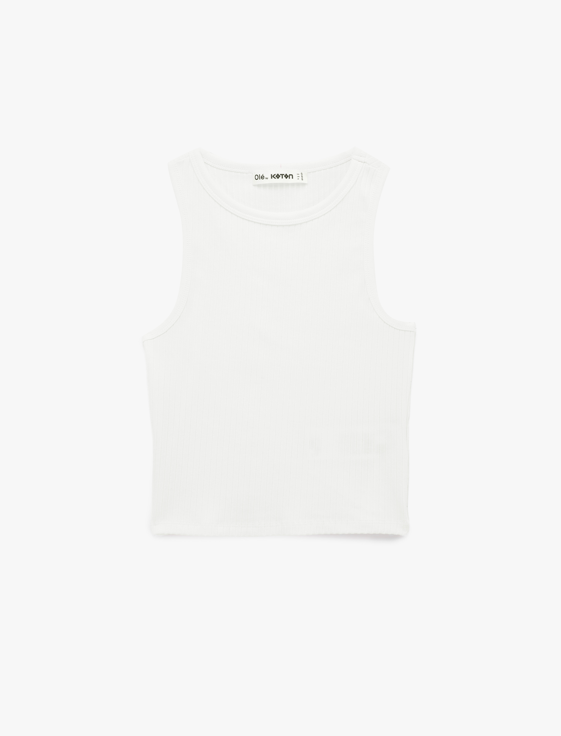   Pamuklu Kaşkorse Kolsuz Bisiklet Yaka Bluz