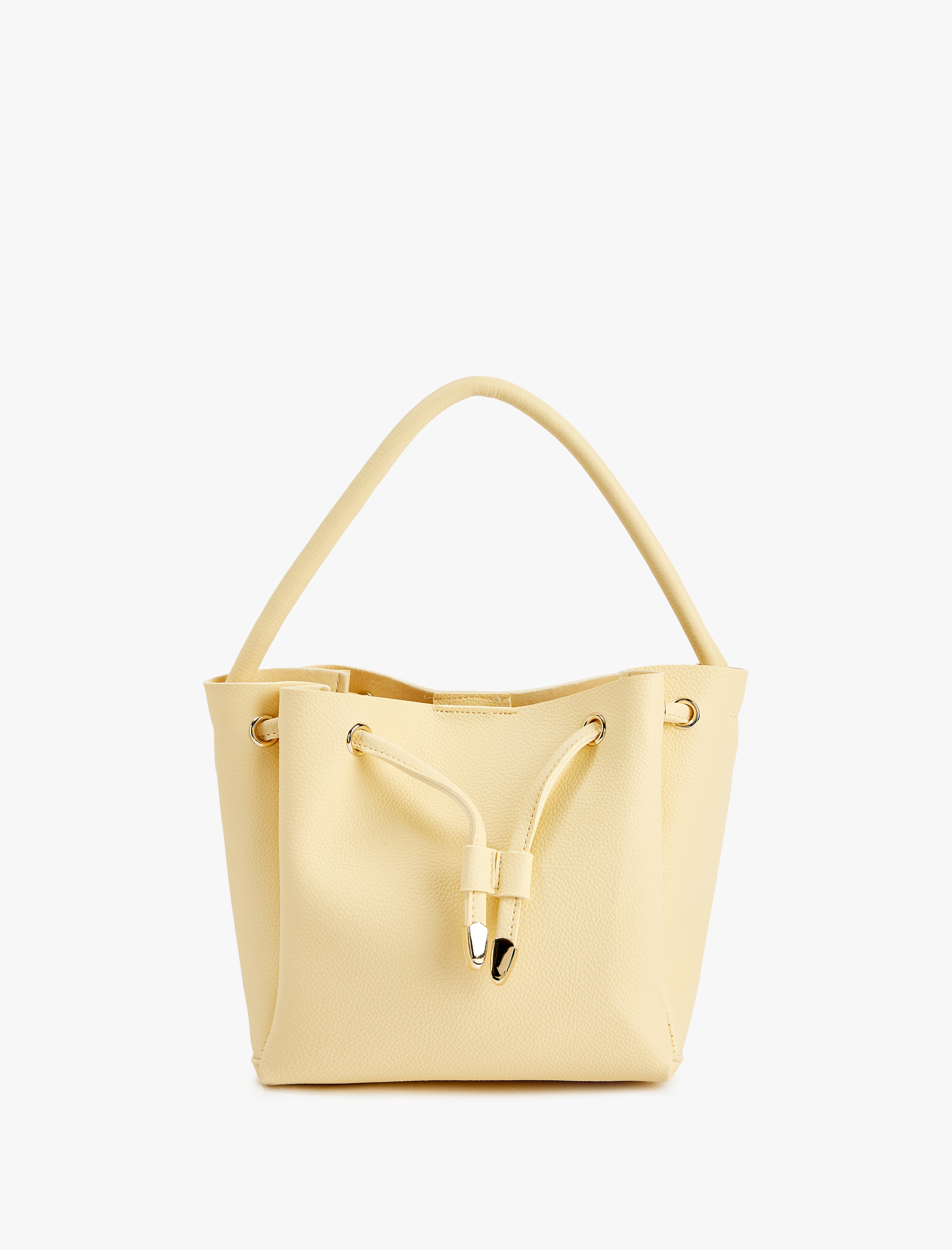  Kadın Suni Deri Büzgülü Metal Aksesuarlı Askılı Çapraz Çanta