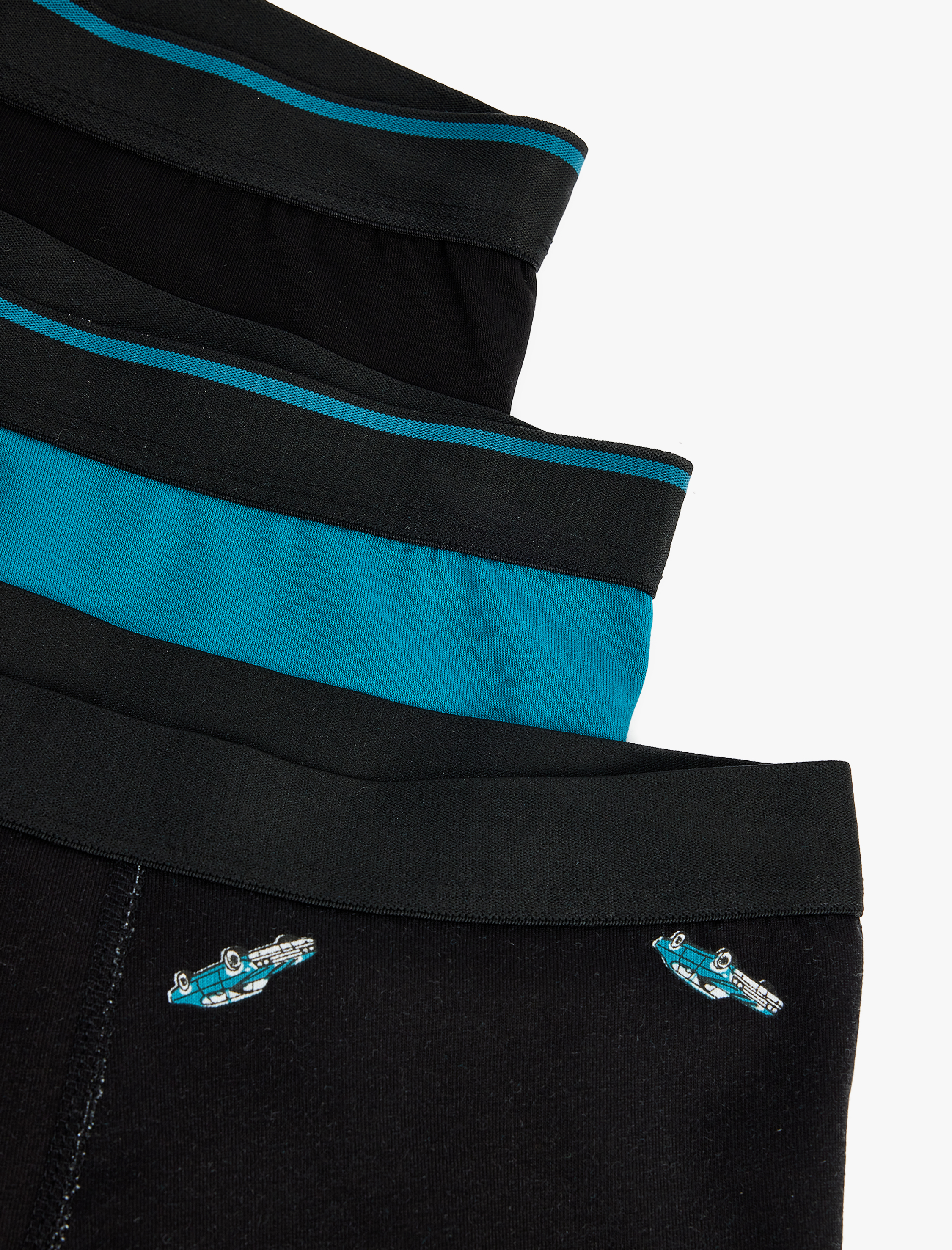   Regular Fit Desenli Pamuklu 3'lü Boxer Seti