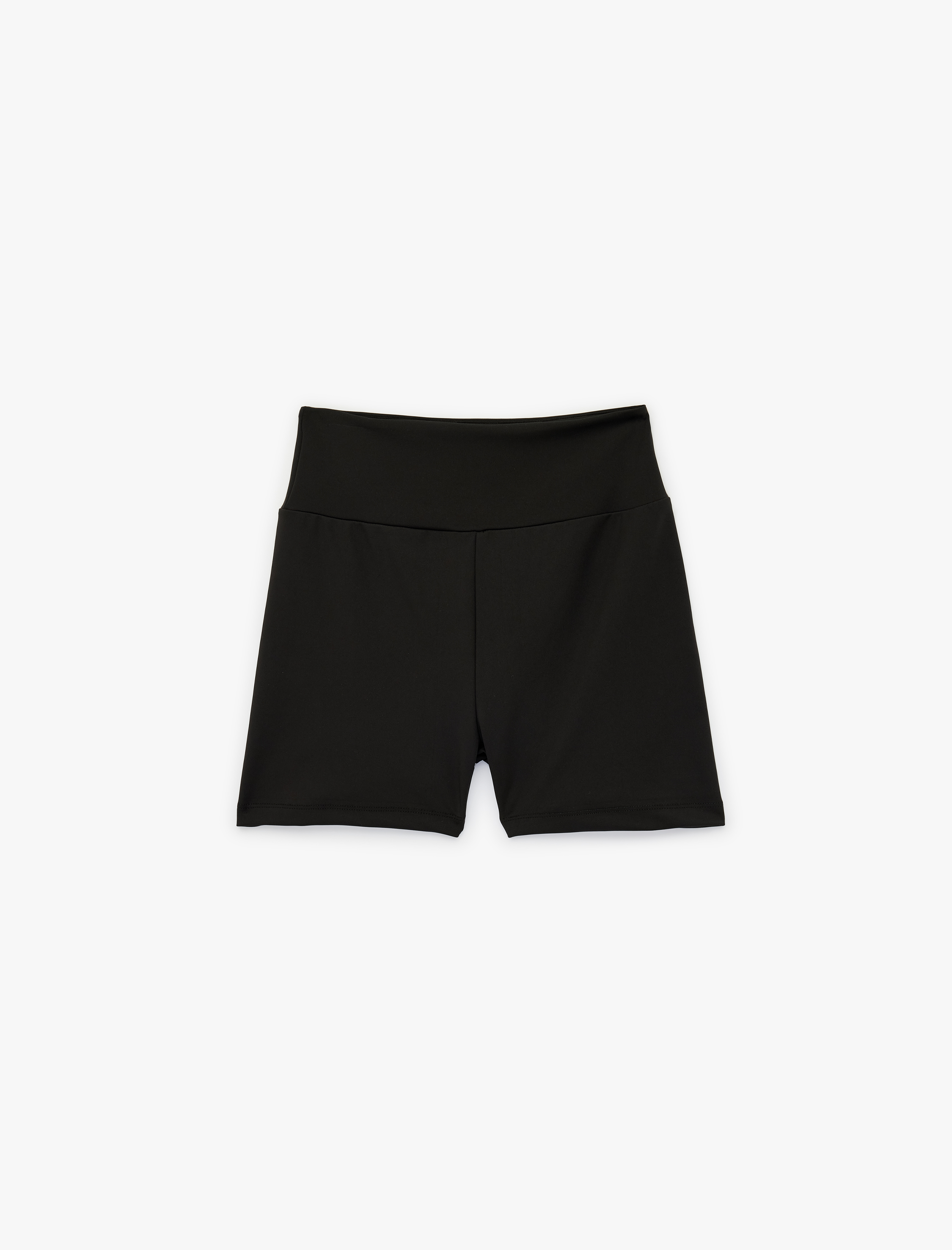   Yüksek Bel İnterlok Biker Spor Tayt