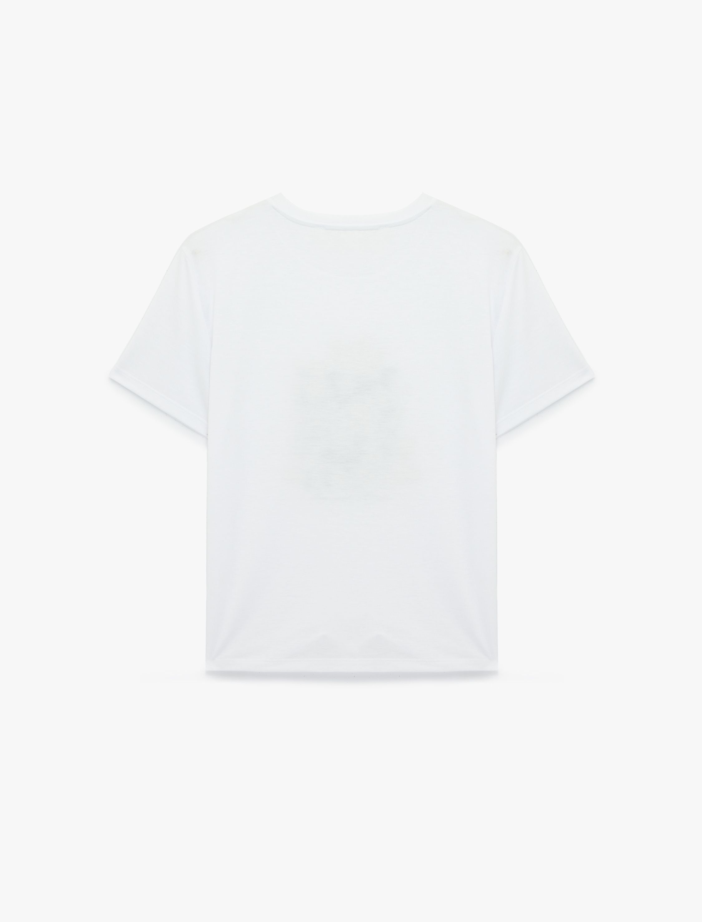   Kısa Kollu Bisiklet Yaka Varak Baskılı Çiçekli Tişört