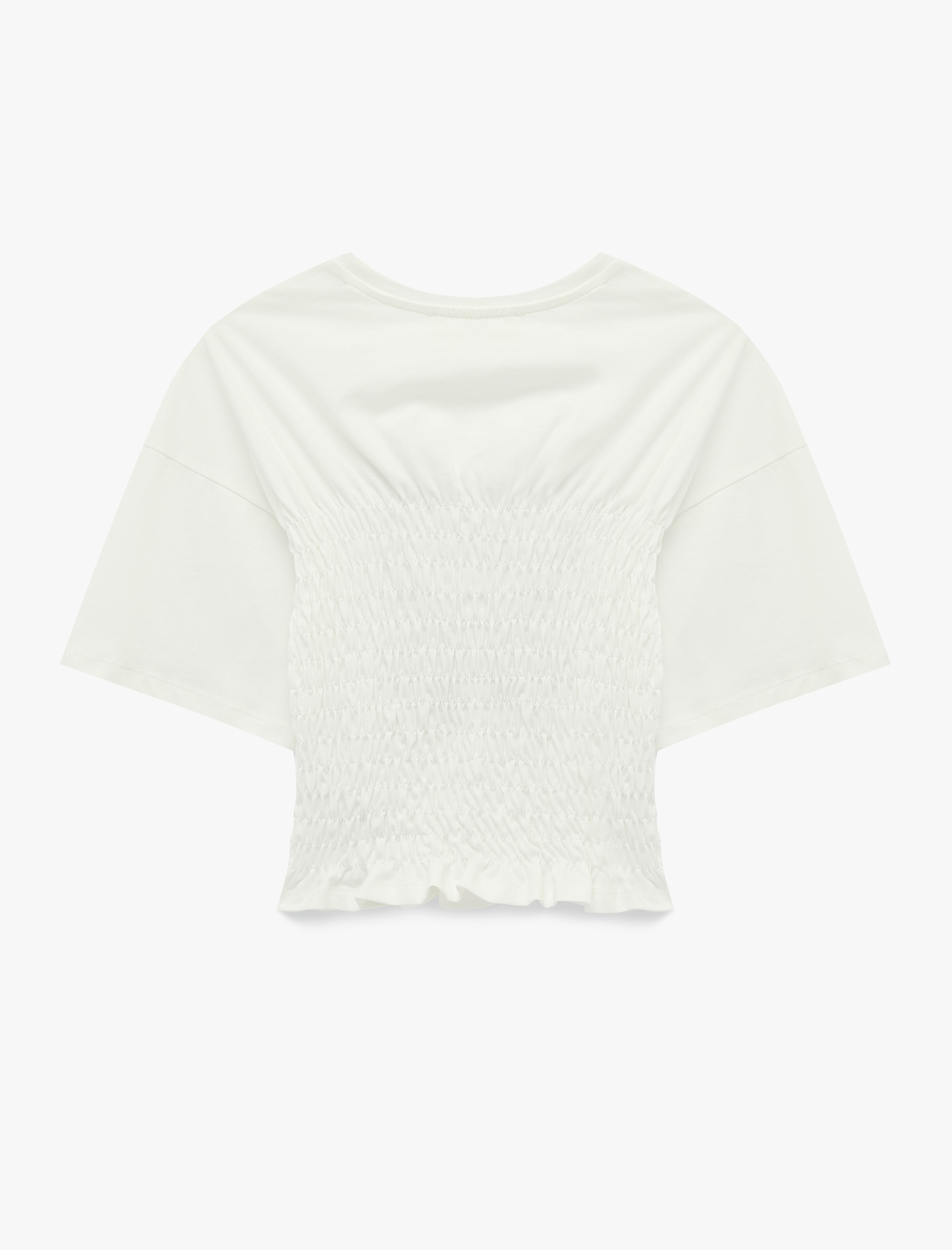   Slim Fit Kısa Kollu Bisiklet Yaka Gipeli Tişört