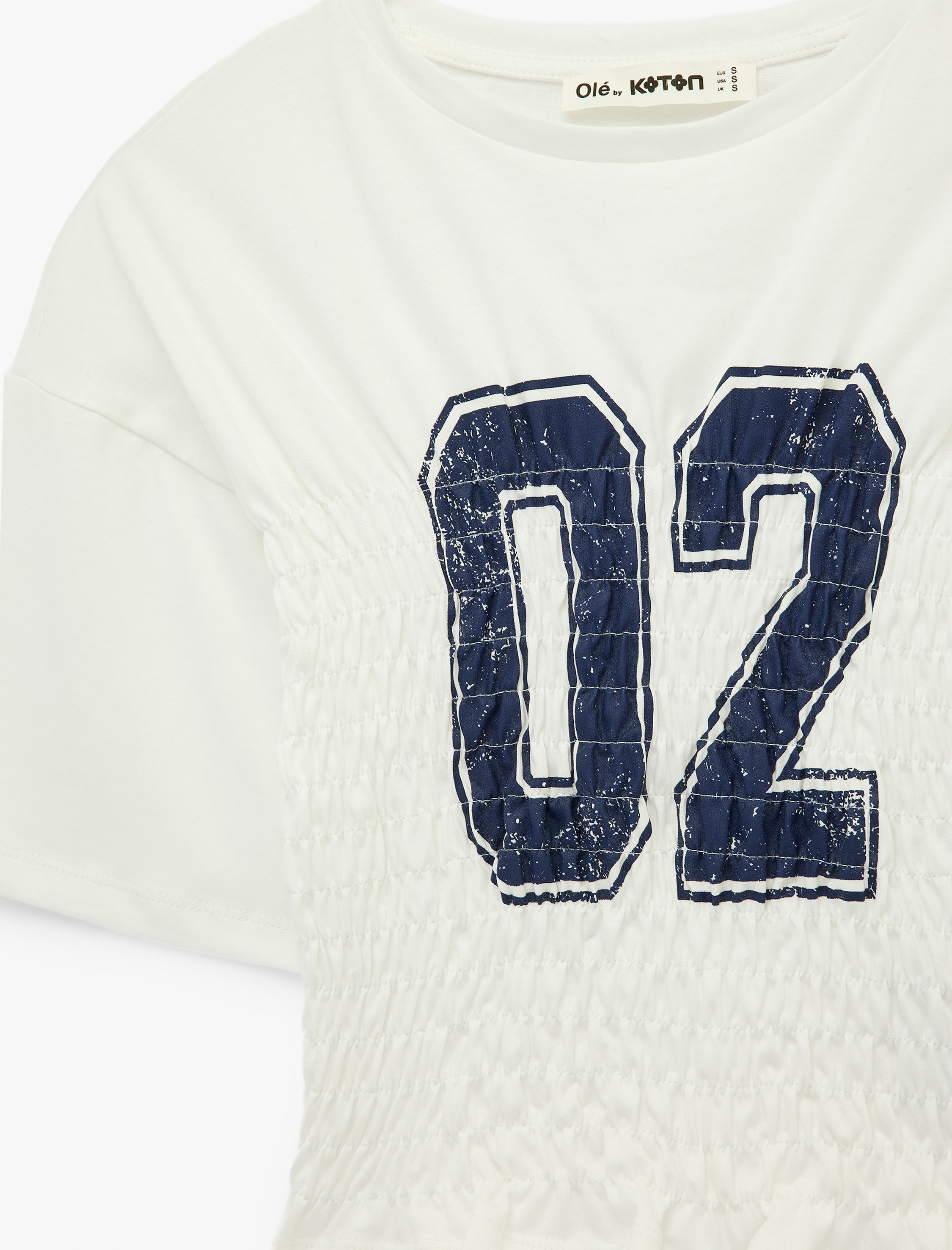   Slim Fit Kısa Kollu Bisiklet Yaka Gipeli Tişört