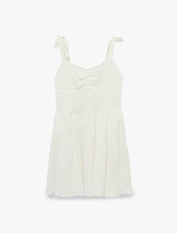 İnce Askılı Gipeli Mini Elbise