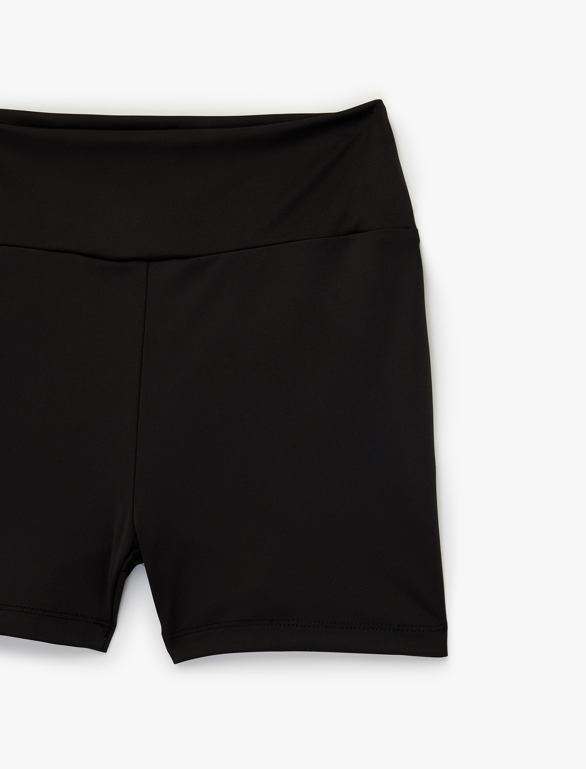   Yüksek Bel Slim Fit Biker Spor Tayt