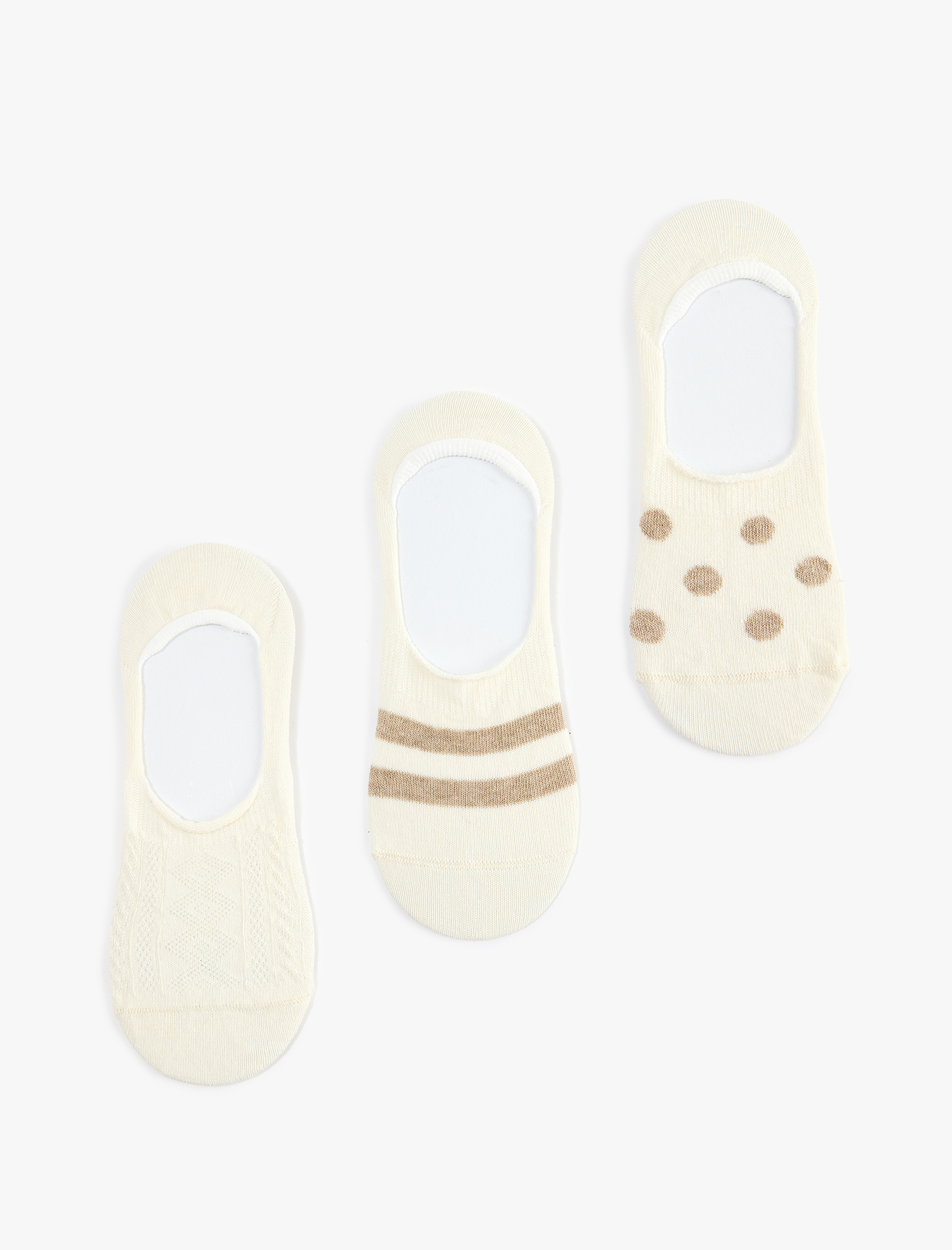  Kadın Desenli 3'lü Spor Çorap Seti