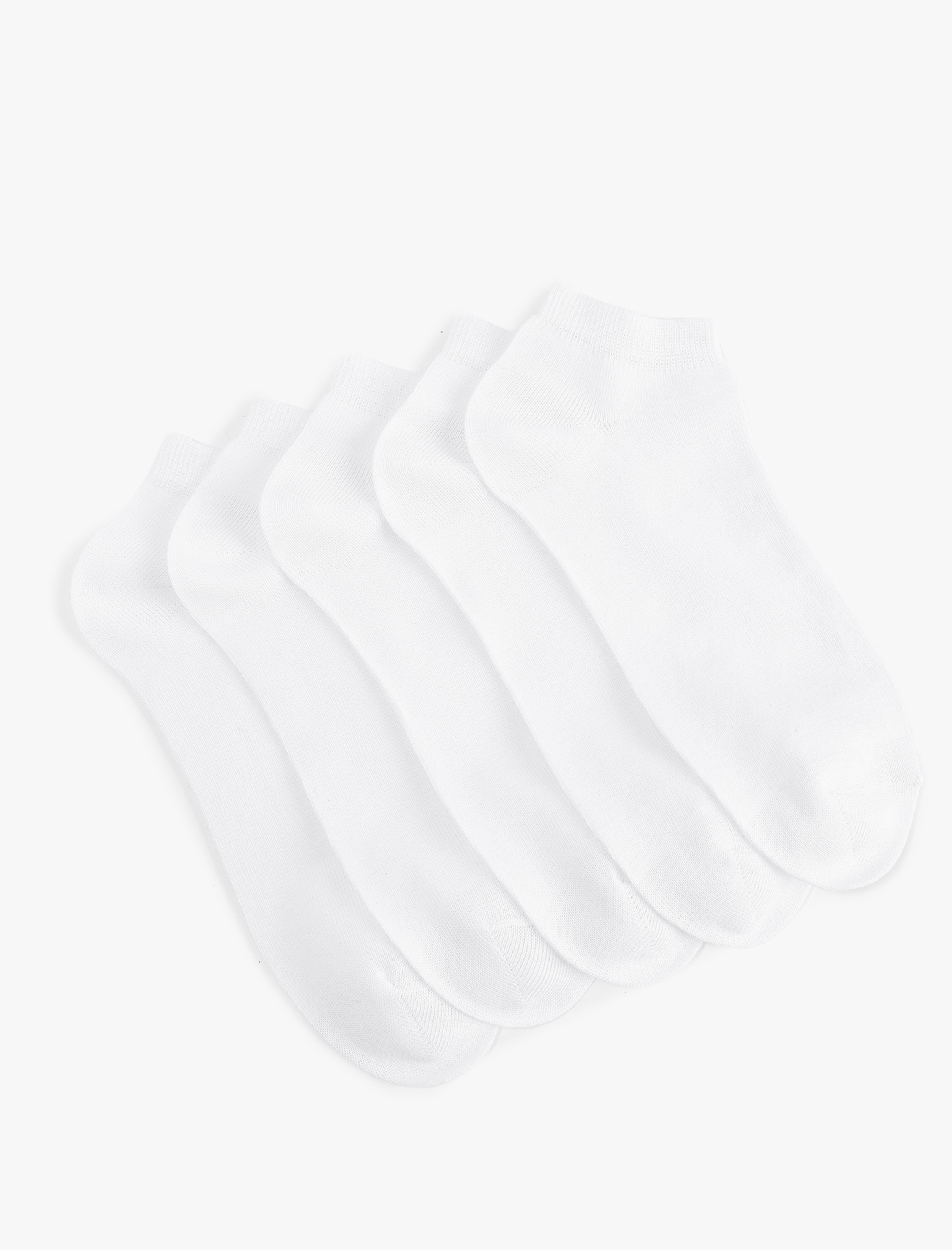  Kadın Basic Pamuklu 5'li Patik Çorap Seti