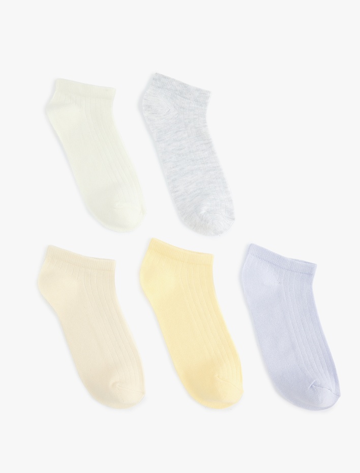 Kadın Çok Renkli 5'li Patik Çorap Seti