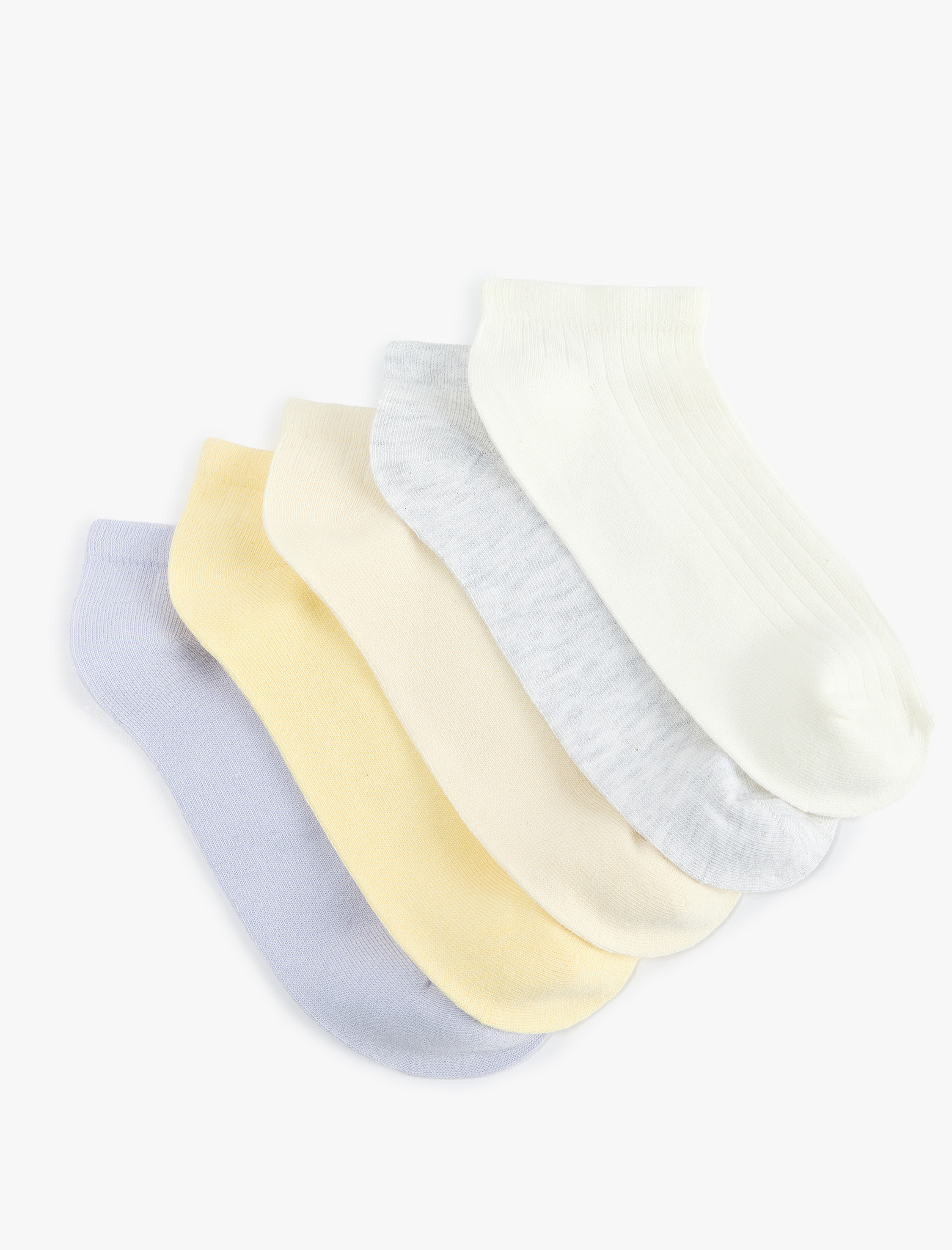  Kadın Çok Renkli 5'li Patik Çorap Seti