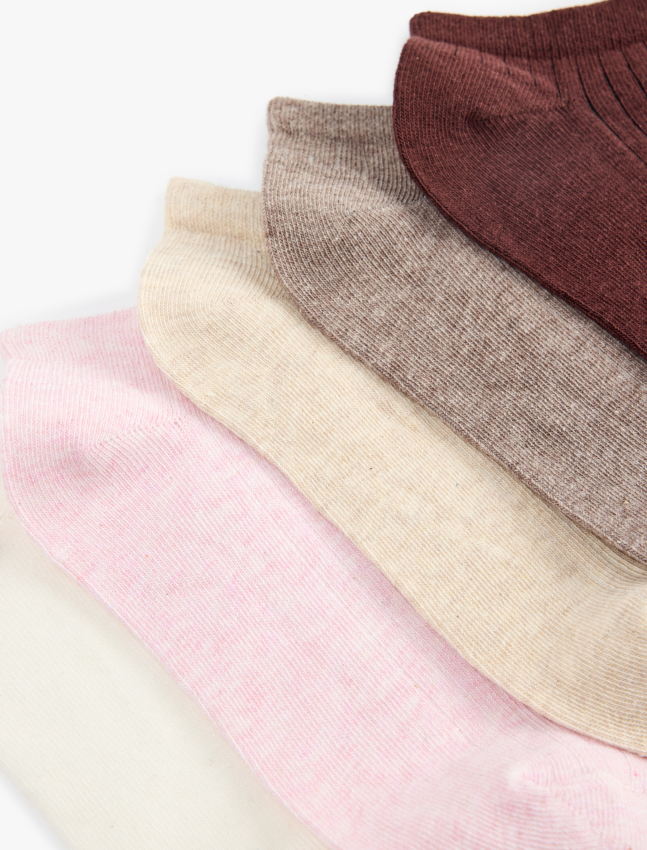  Kadın Çok Renkli 5'li Patik Çorap Seti