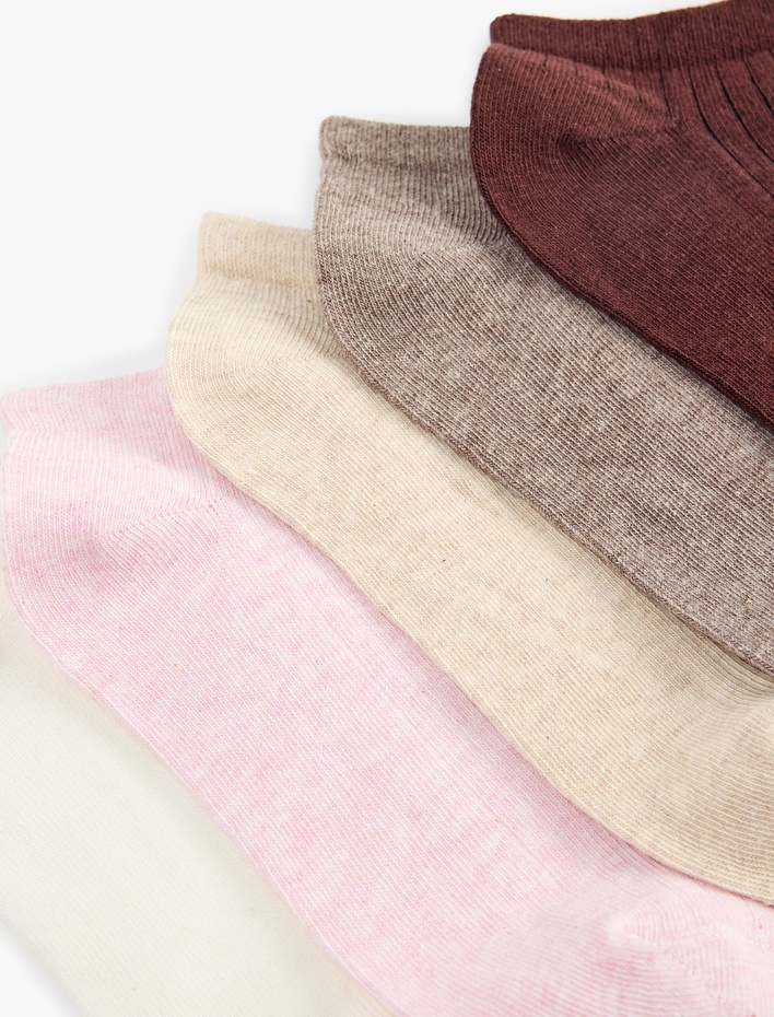 Kadın Çok Renkli 5'li Patik Çorap Seti